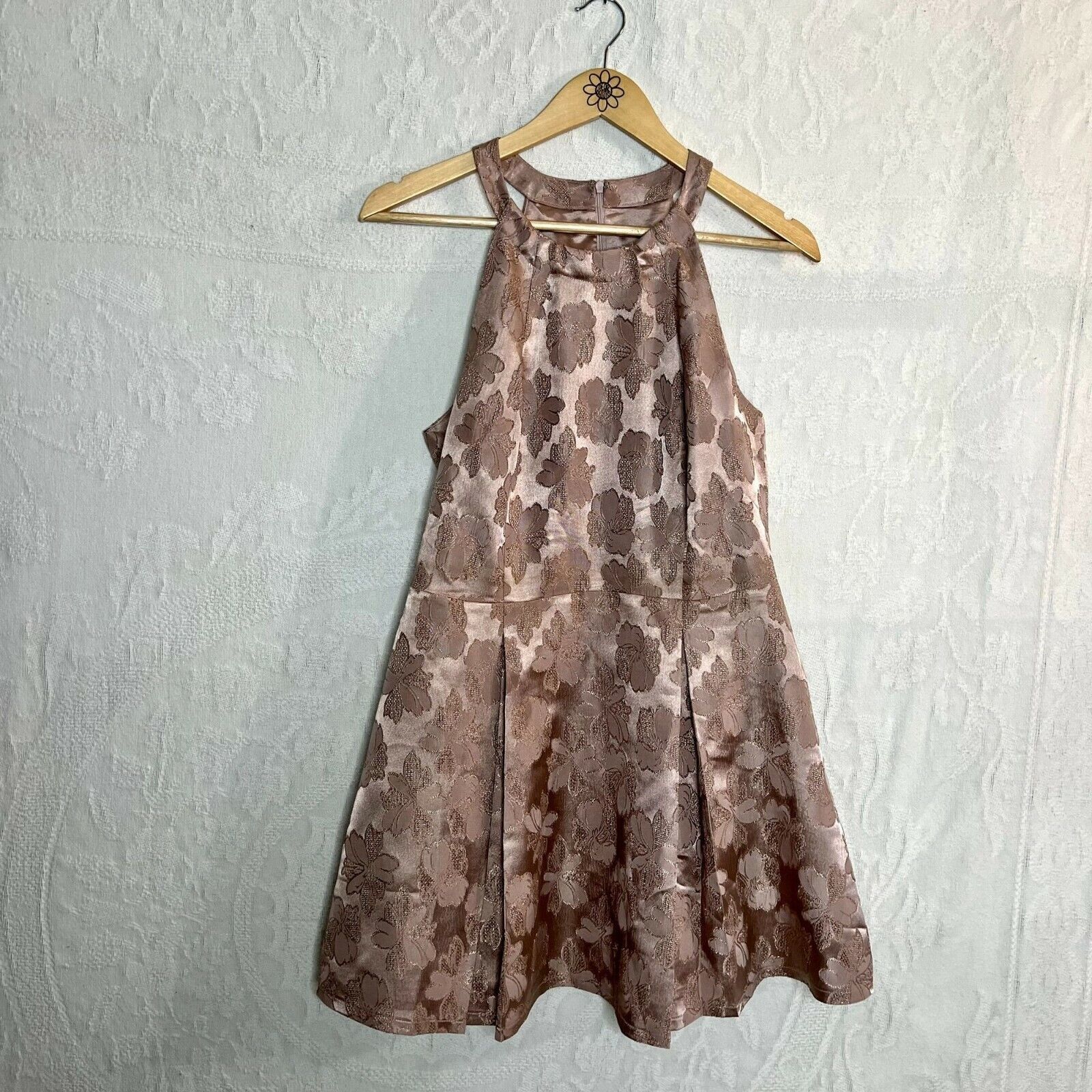Other Lulus Blush Pink Floral Dress Size L / US 10 / IT 46 - 4 Thumbnail