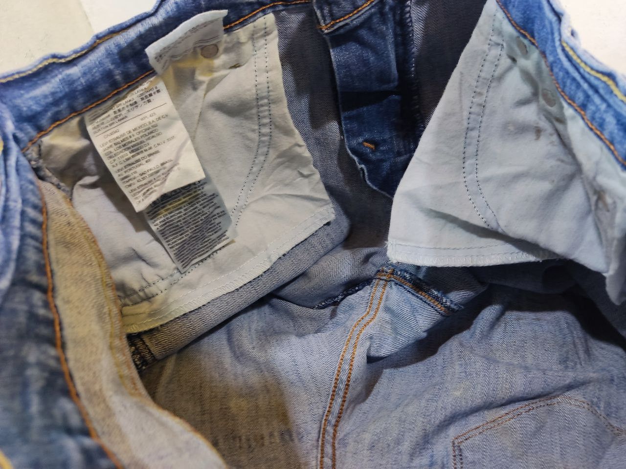 Levi's vintage levis 505 straight leg denim nice design Size 33" - 11 Thumbnail