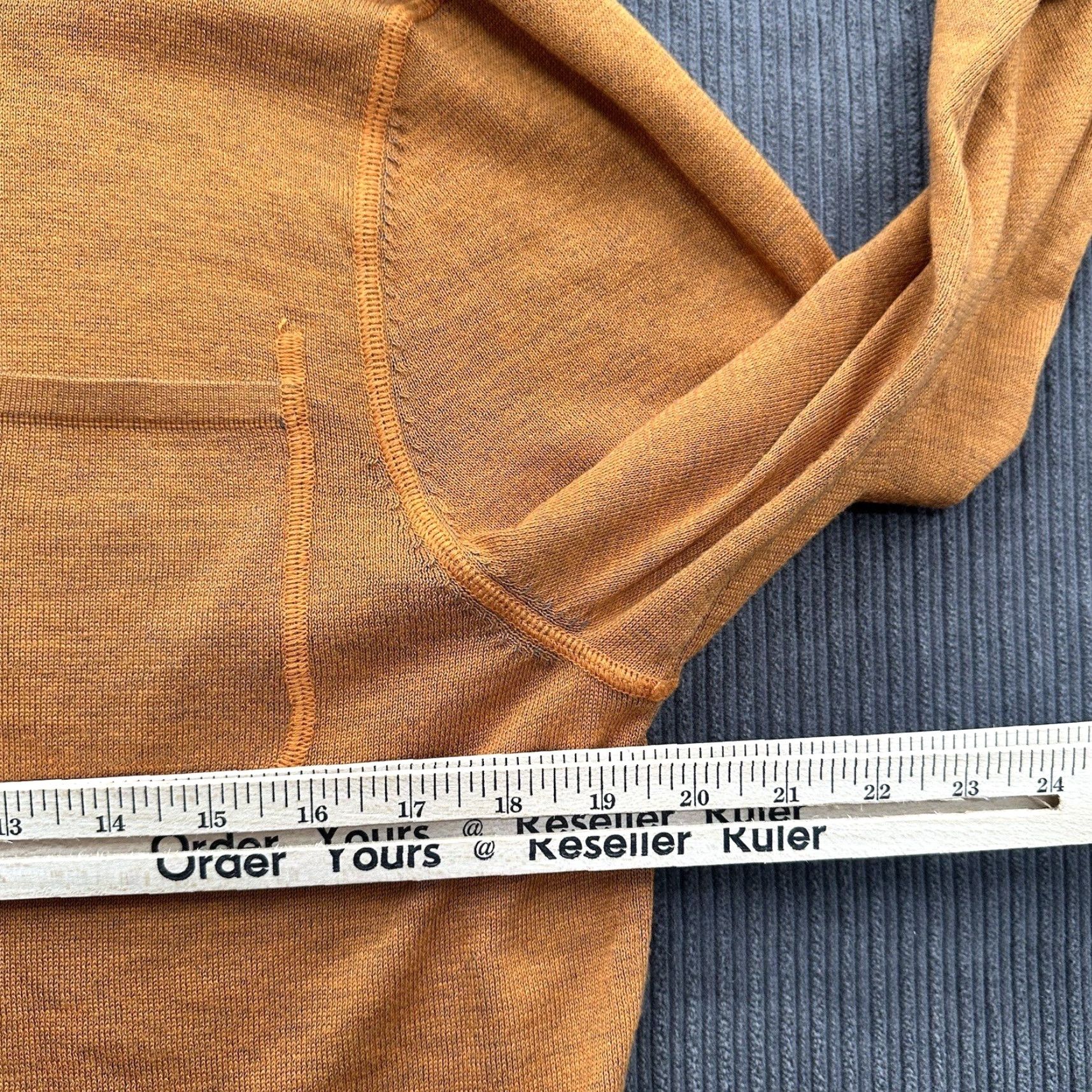 Vintage REI Sweater Mens 1/4 Zip Polo Pullover Orange Polyester Long Sleeve Mock Neck Outdoor Hiking Casual Travel Modern Regular Fit Size US M / EU 48-50 / 2 - 4 Thumbnail