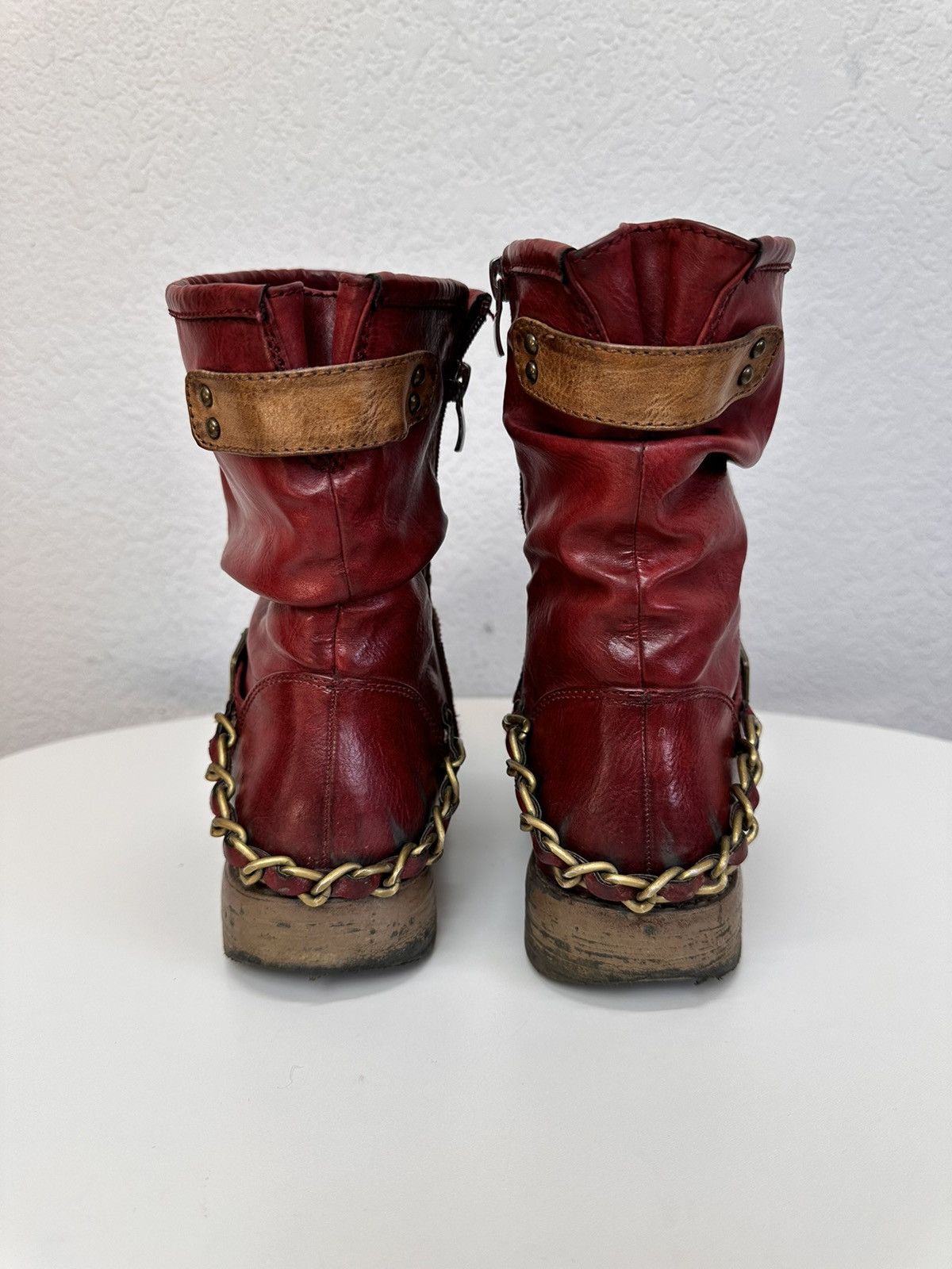 If Six Was Nine Vintage Real Leather Boots Hight As 98 Guidi Style Rick 424 Size US 9 / IT 39 - 7 Thumbnail