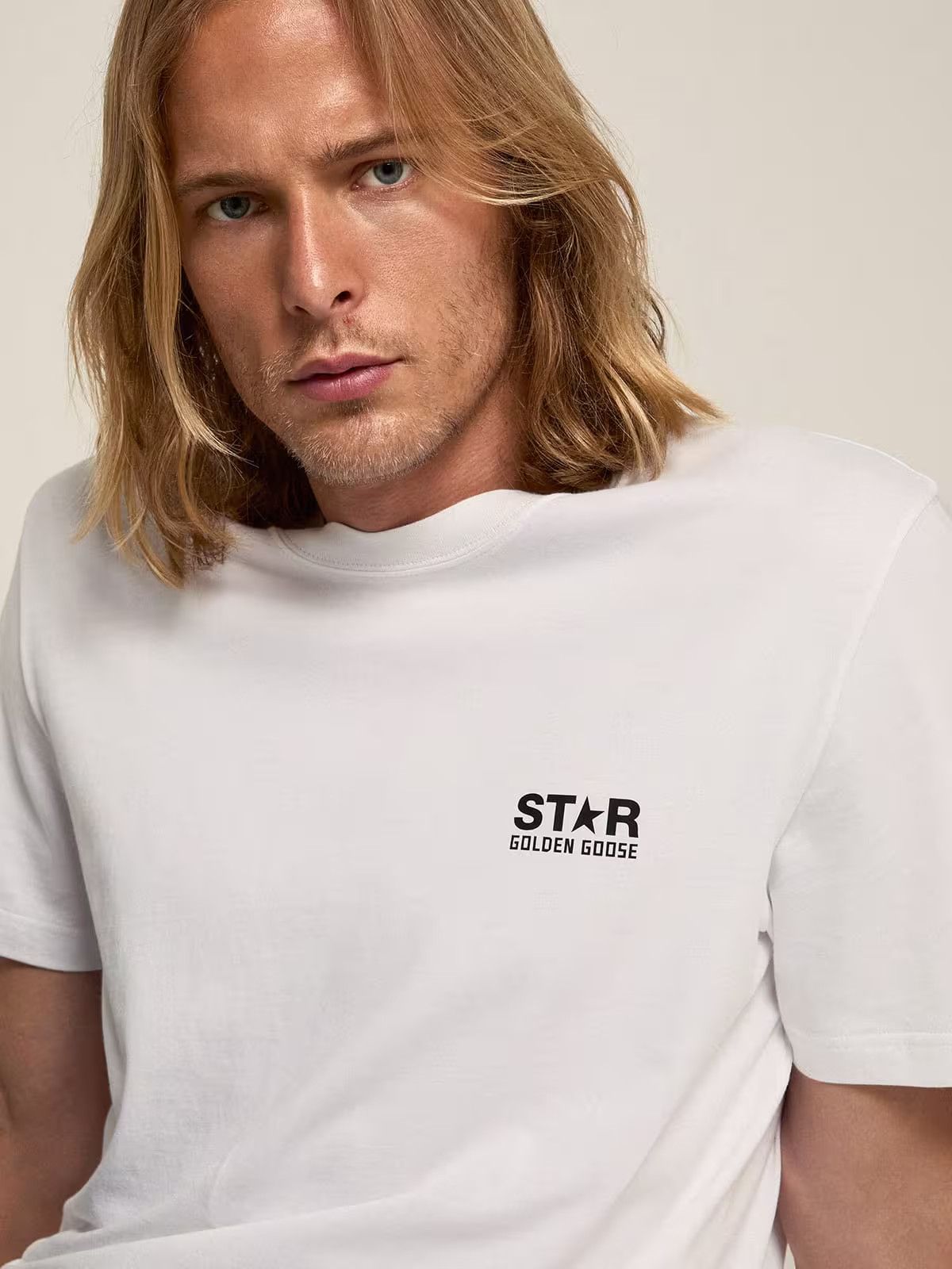 Golden Goose o1s22i1n1224 Cotton T-Shirt in White Size US L / EU 52-54 / 3 - 2 Thumbnail