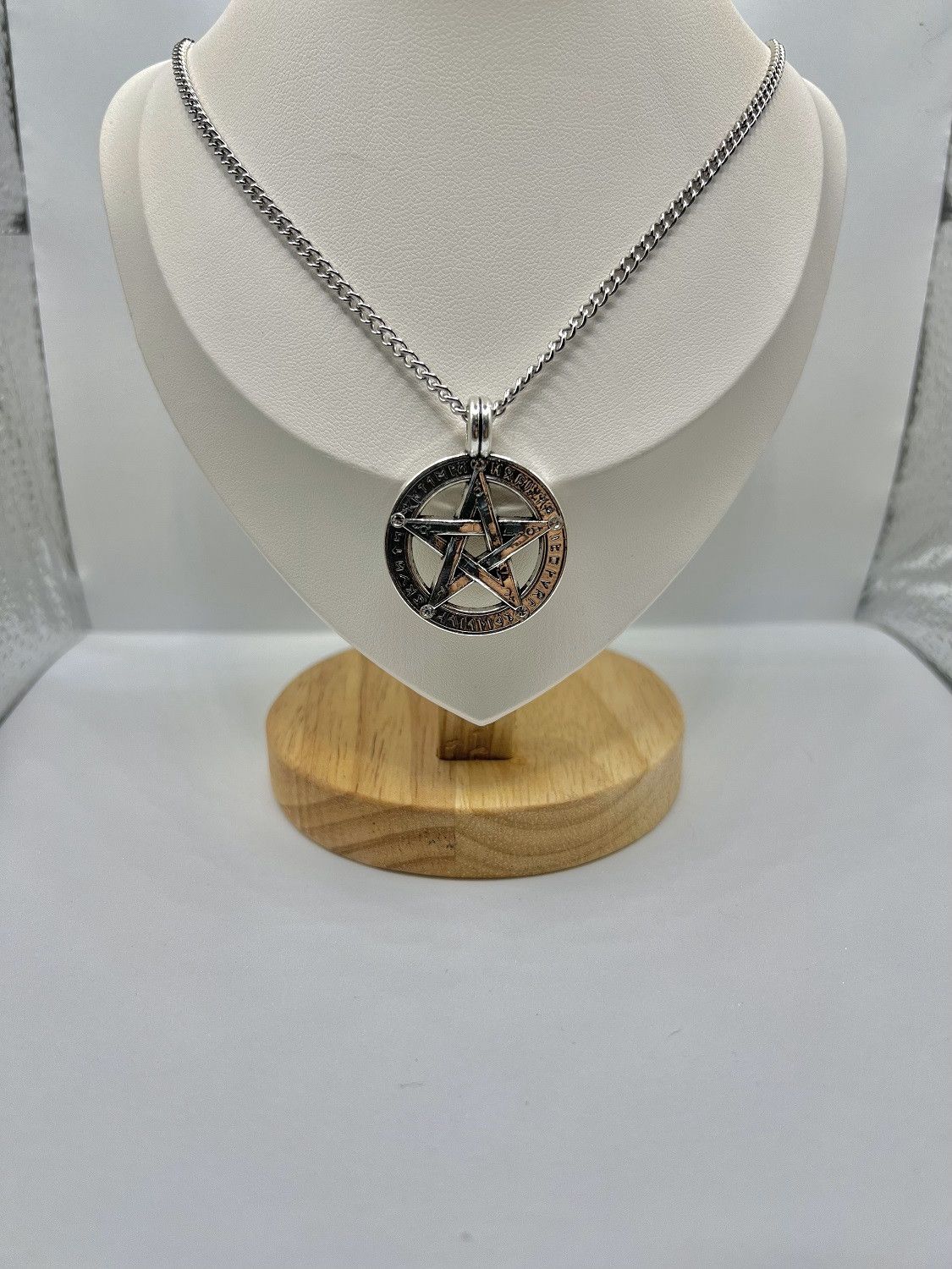 Jewelry Viking Star Silver Chain Necklace With Czs, Men's