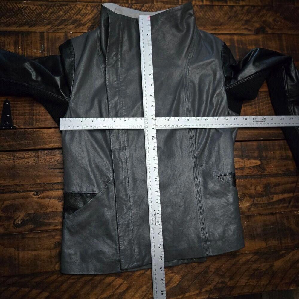 Vince Vince Lambskin Leather Jacket Colorblock Women's SZ L C2 Size L / US 10 / IT 46 - 5 Thumbnail