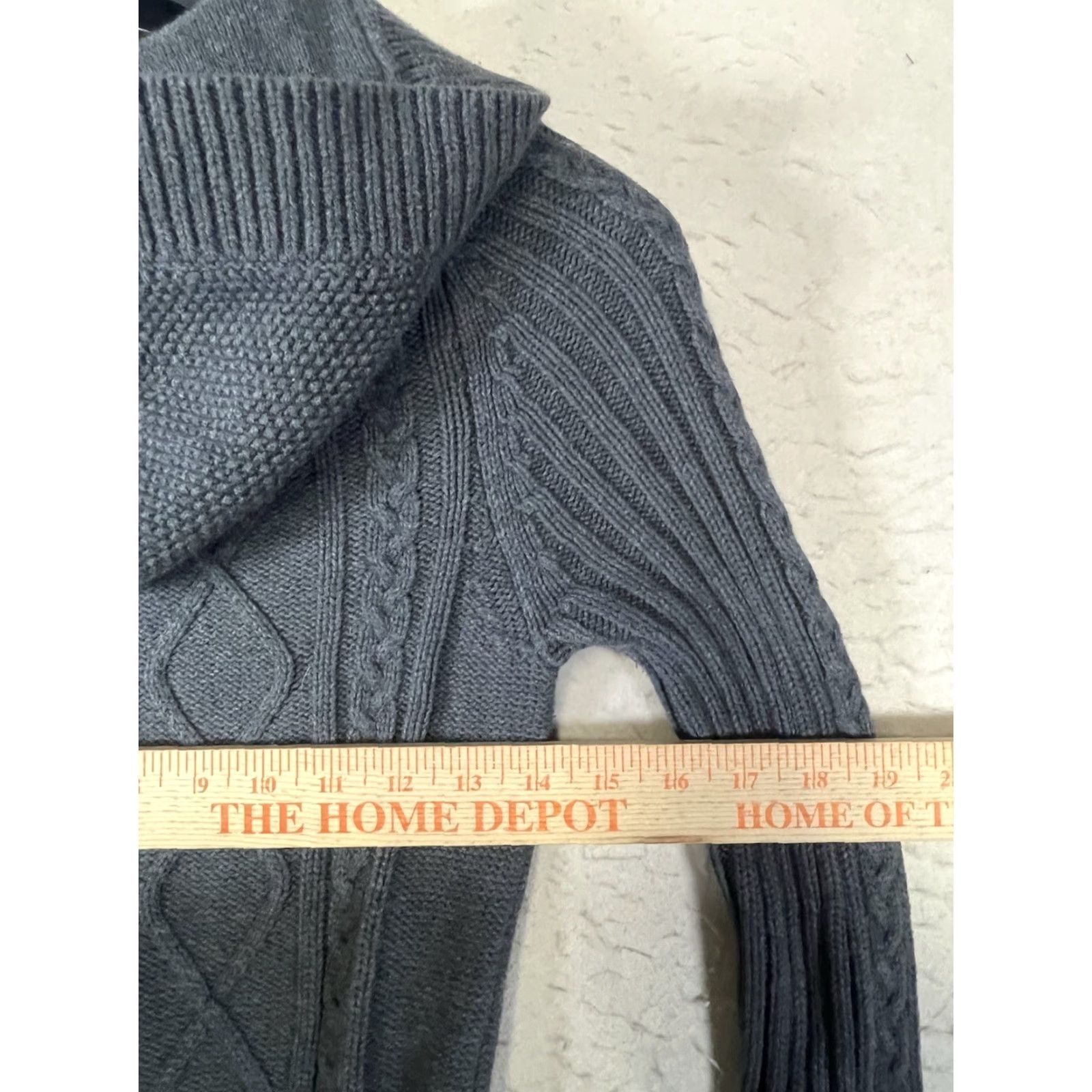 Tommy Hilfiger VINTAGE Tommy Hilfiger Gray Hooded Knit Button Sweater Women's Size S Cardigan, Knit, Button, Hooded, Gray, Women, Size Small Size S / US 4 / IT 40 - 3 Thumbnail