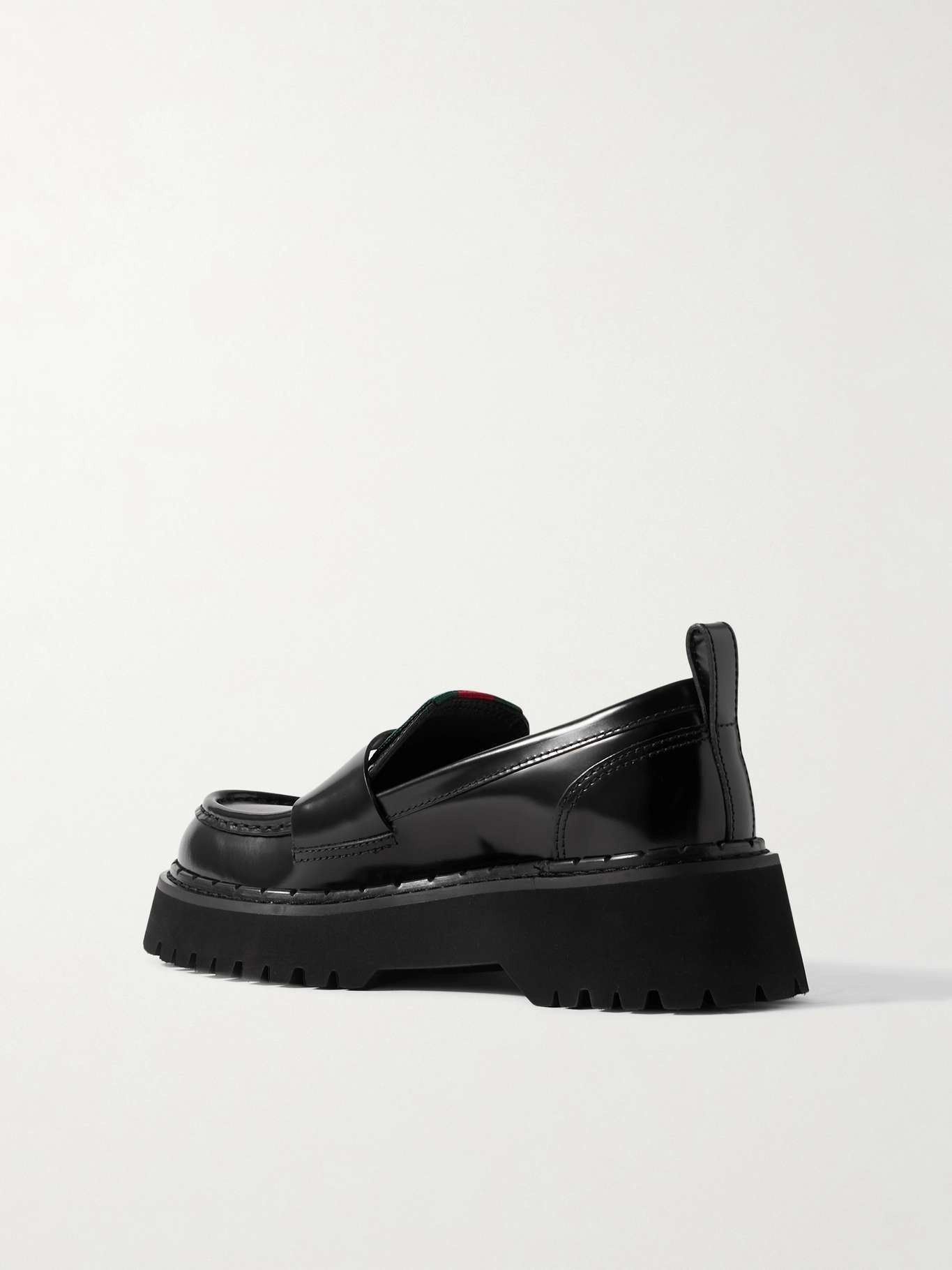 Gucci oc11z1025 Loafers With Web in Black Size US 10 / IT 40 - 3 Thumbnail