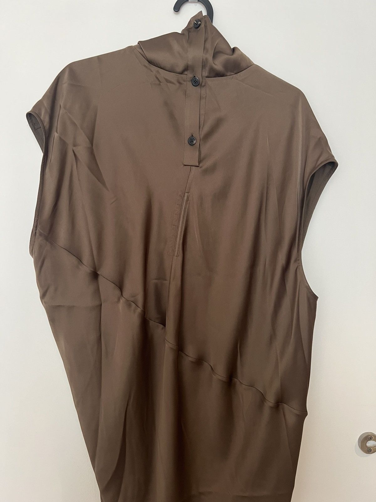 Rick Owens RICK OWENS FW24 PORTERVILLE EDFU DRESS BEAN WASHED CHARMEUSE Size M / US 6-8 / IT 42-44 - 10 Thumbnail