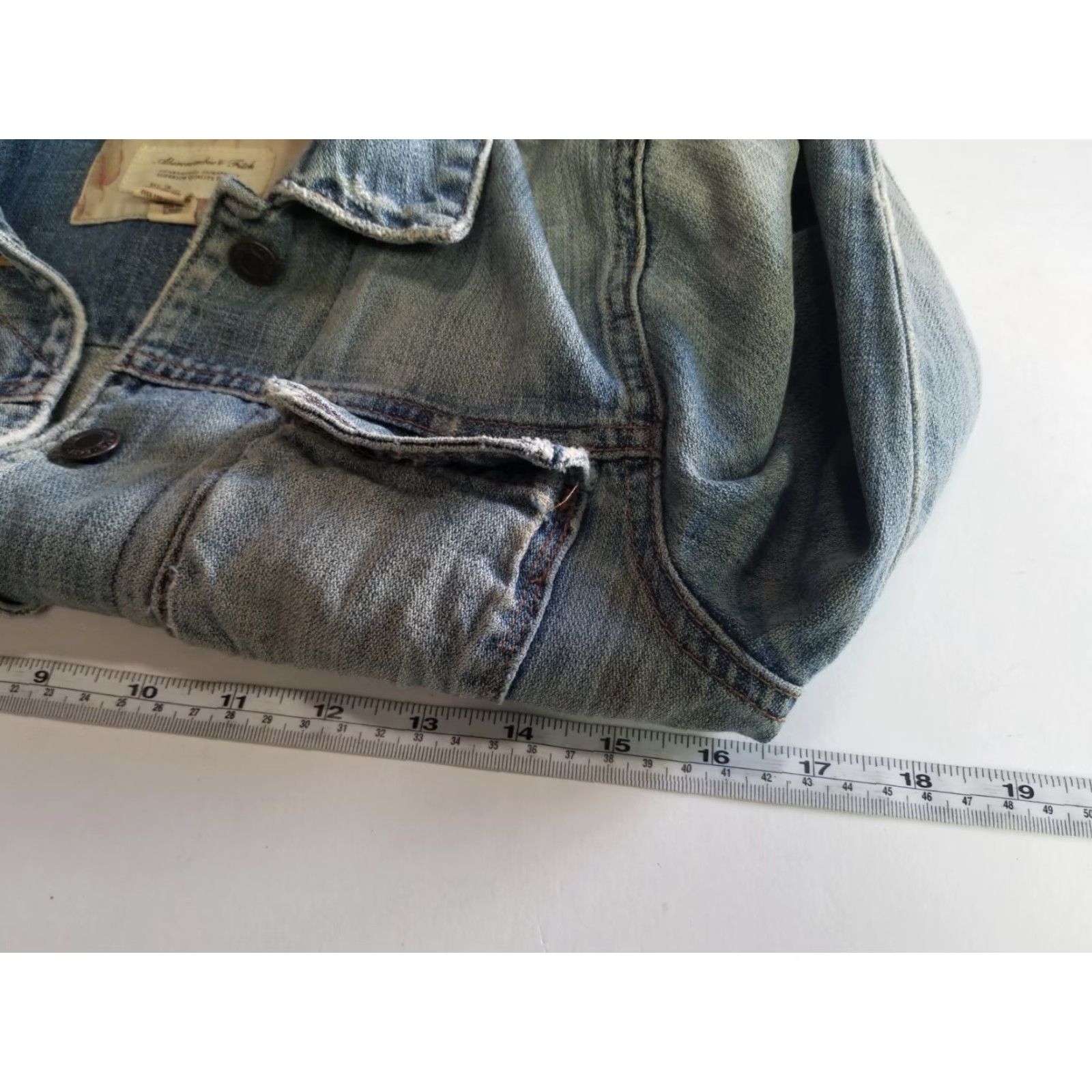 Abercrombie & Fitch Abercrombie & Fitch Womens Jacket XS Long Sleeve Denim Blue Cotton Denim Jacket Womens XS Regular Long Sleeve Size XS / US 0-2 / IT 36-38 - 4 Thumbnail