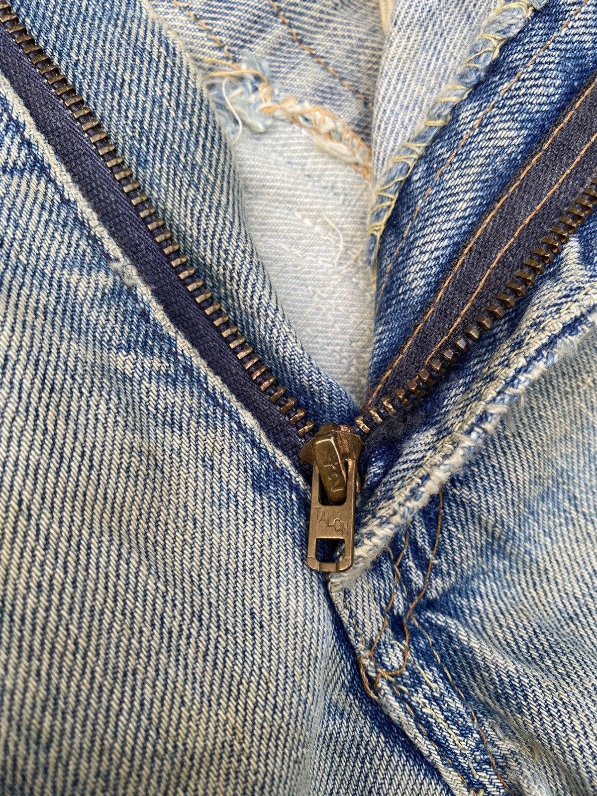 Vintage 60s Levis Orange Tab Capital E Distressed Flare Denim Size US 28 / EU 44 - 21 Thumbnail