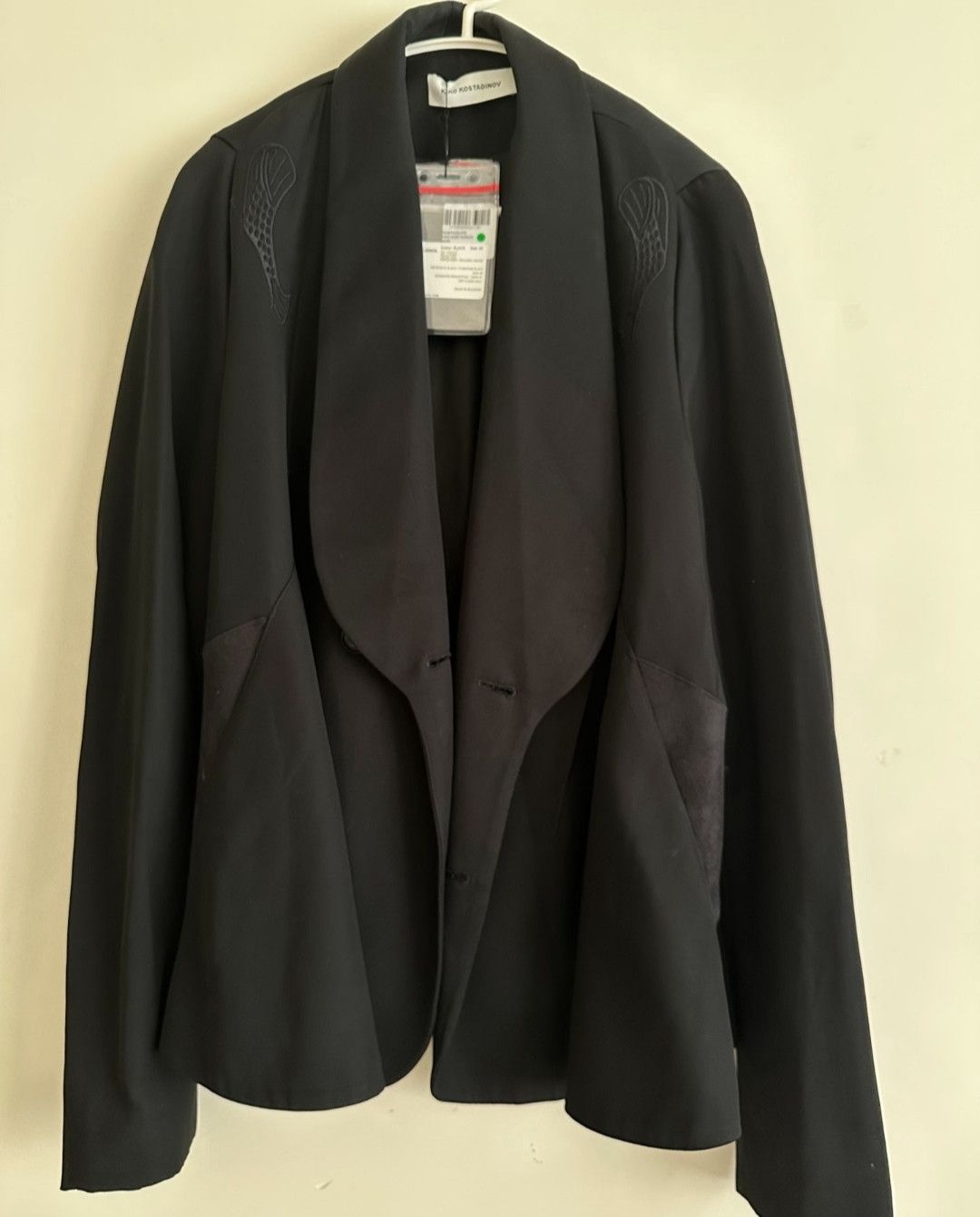 Pre-owned Kiko Kostadinov Triple Dart Tailored Jacket In Black