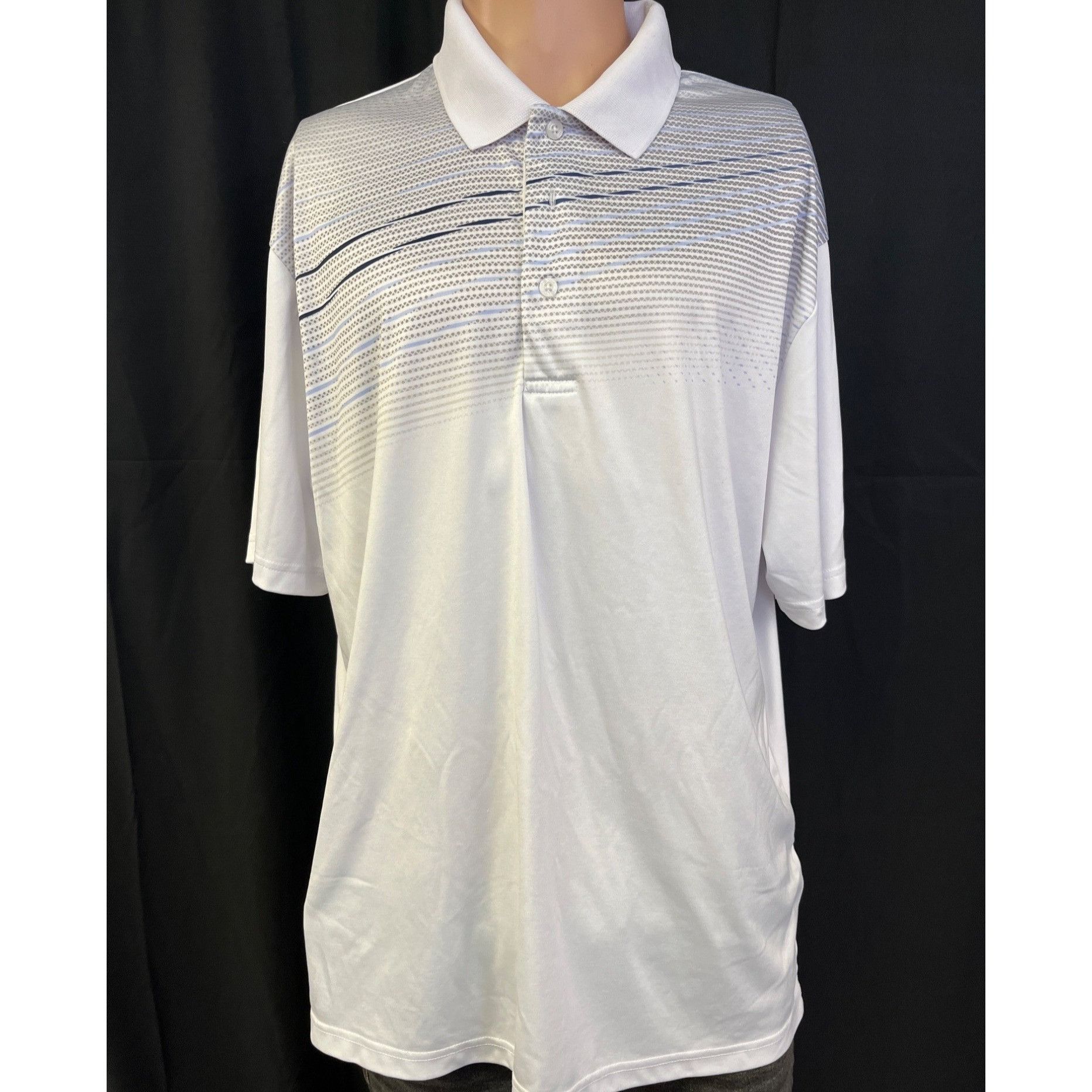 PGA Tour PGA Tour Men's White Striped Golf Shirt/Polo Sz XL SKU 4865 Size US XL / EU 56 / 4 - 1 Thumbnail