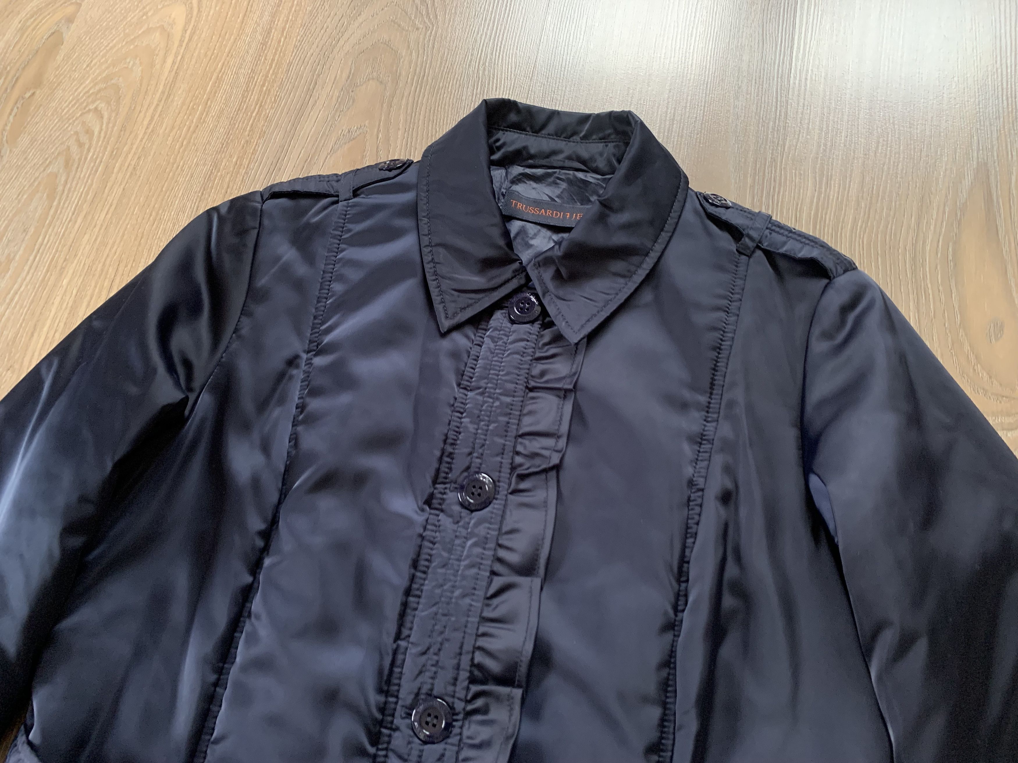 Trussardi Trussardi Womens Vintage Navy Blue Trench Size M / US 6-8 / IT 42-44 - 5 Thumbnail