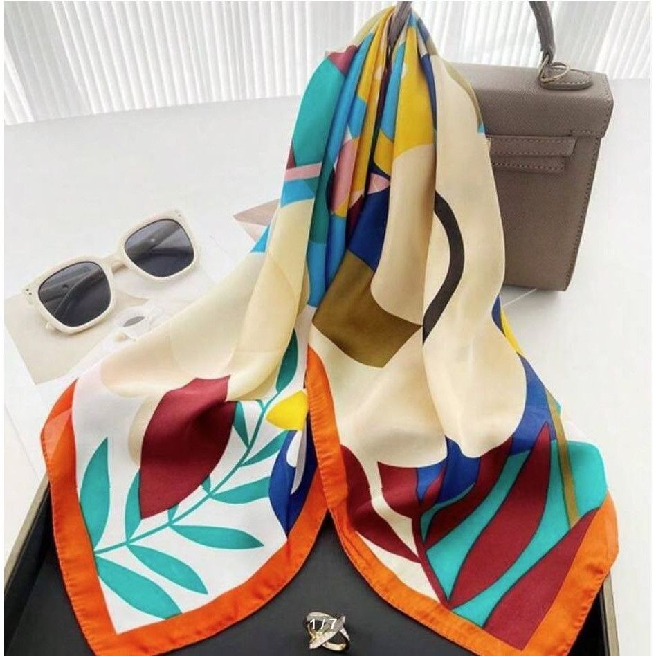 Other ✨Elegant Bandana Square Silky Scarf MULTICOLOR Vibrant Style Size ONE SIZE - 4 Thumbnail