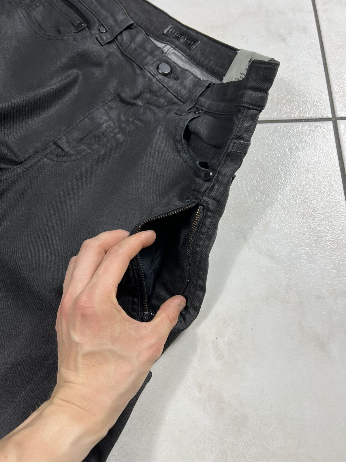 Belstaff Belstaff England waxed motorcycle slim fit pants with pocket Size US 33 - 25 Thumbnail