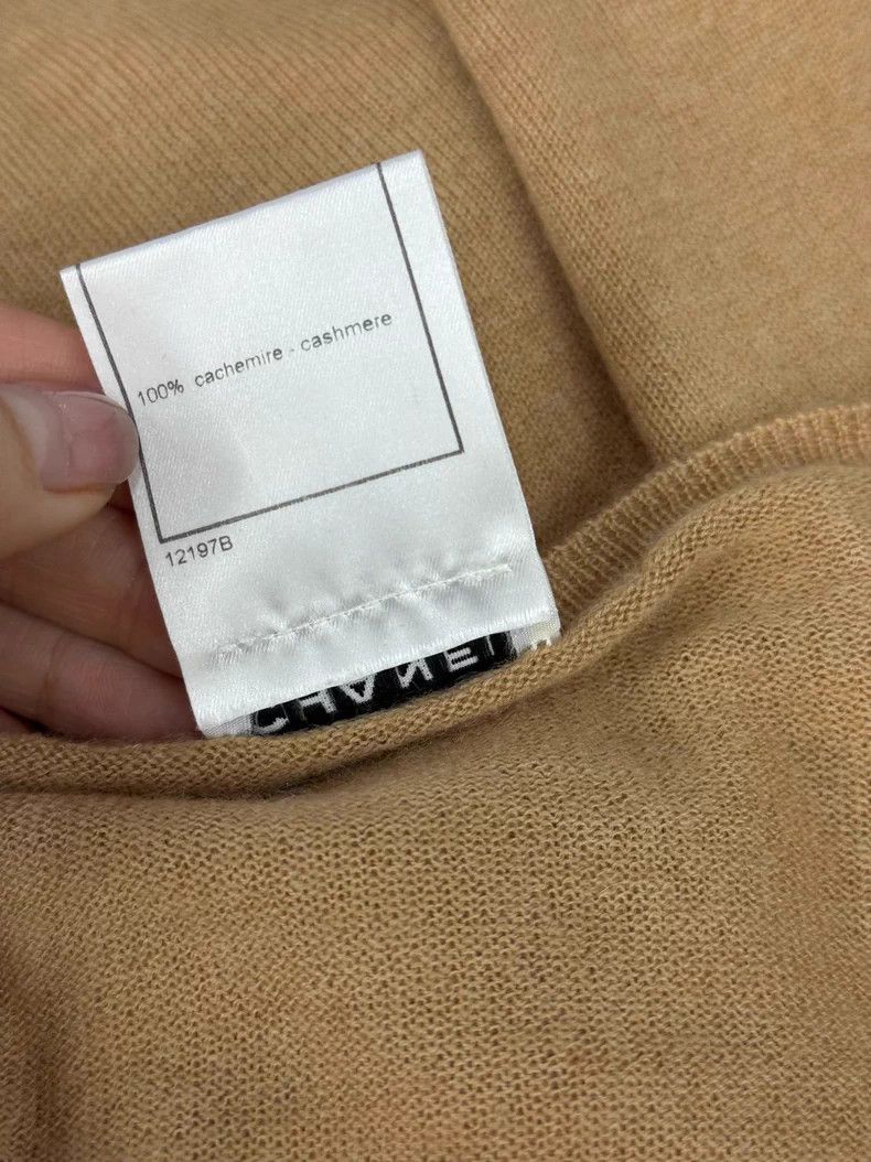 Chanel Chanel Camel-coloured knitted long sleeves Size XS / US 0-2 / IT 36-38 - 5 Thumbnail