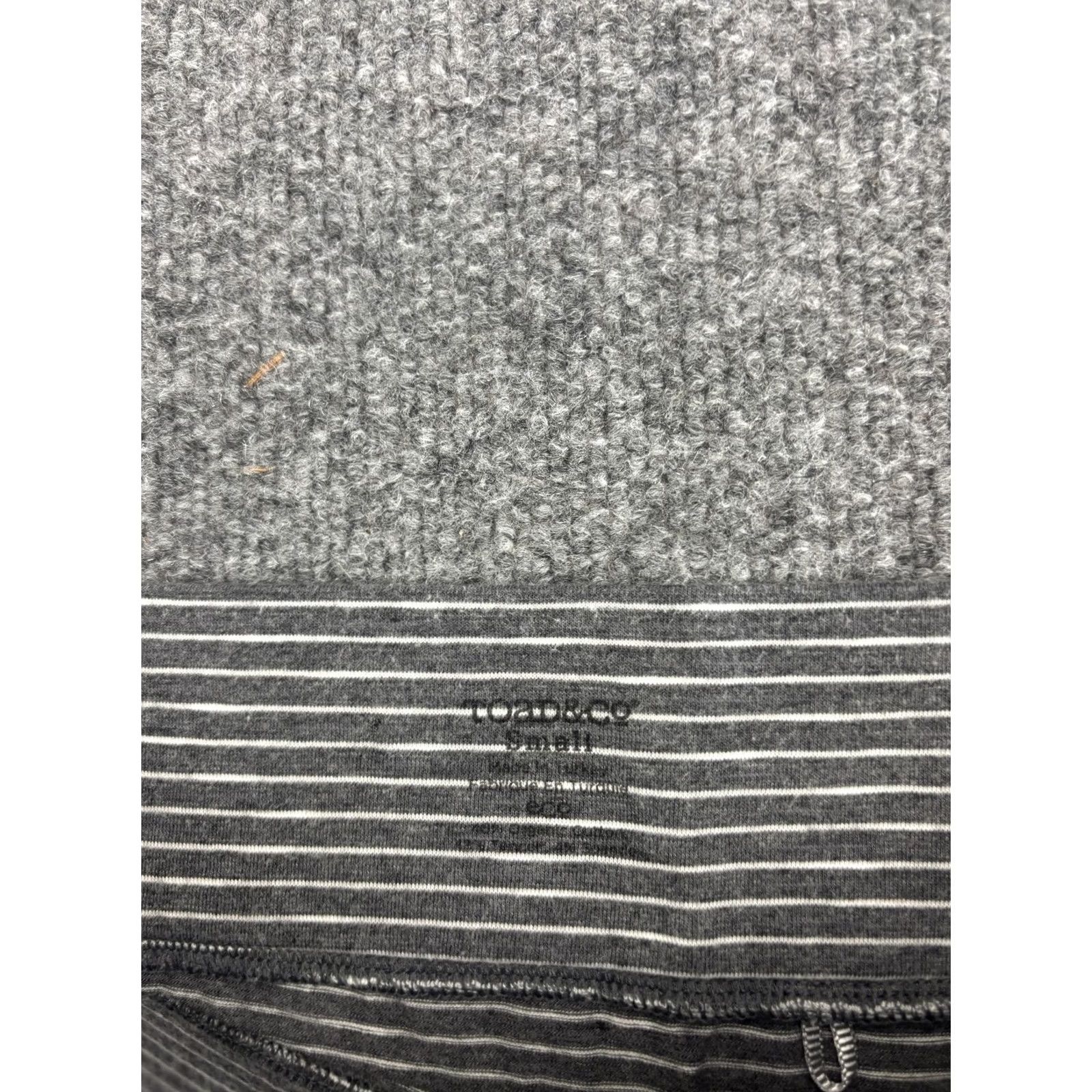Toad&Co Toad&Co Skirt Womens S Gray White Striped Wrap Front Bodycon Pencil Stretch Size 28" / US 6 / IT 42 - 2 Thumbnail