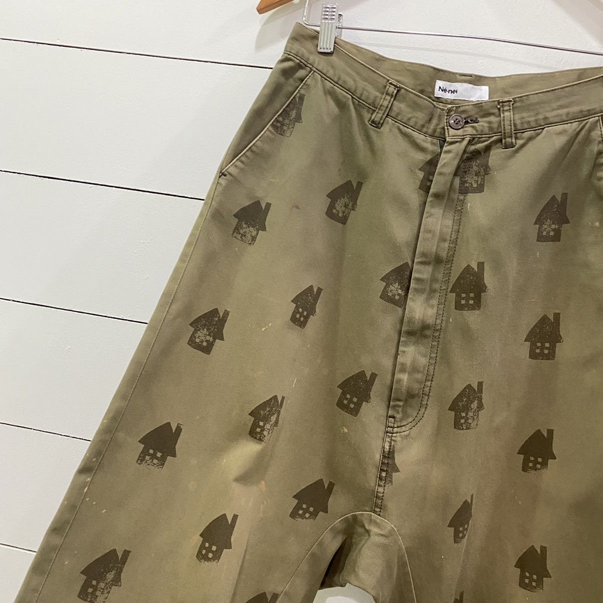 Issey Miyake Ne-net by Issey Miyake Full Print Baggy Pants Size US 29 - 9 Thumbnail