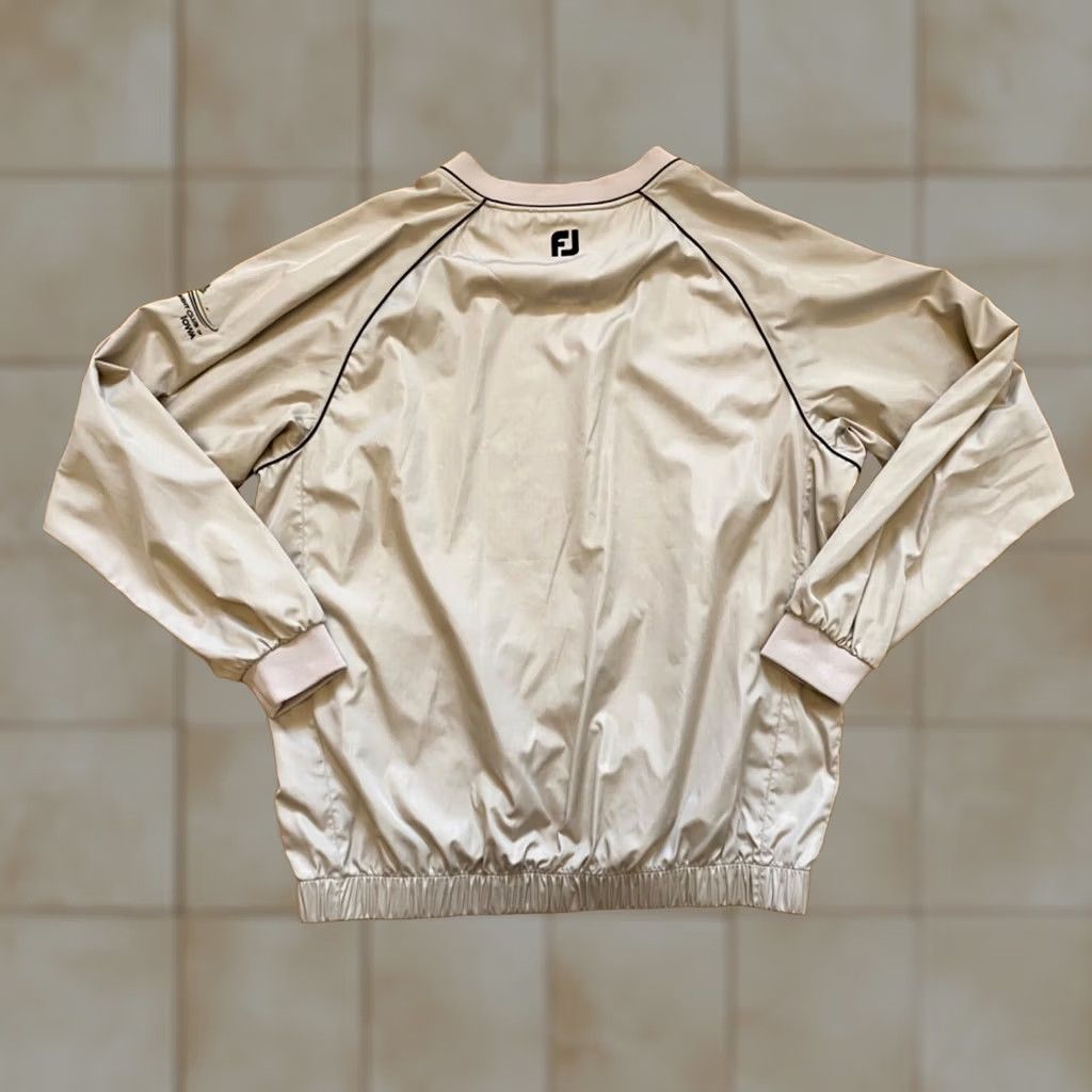Footjoy FootJoy FJ Golf Windbreaker Mens Sz L Pullover Tan Beige Short Sleeve V-neck Size US L / EU 52-54 / 3 - 1 Thumbnail