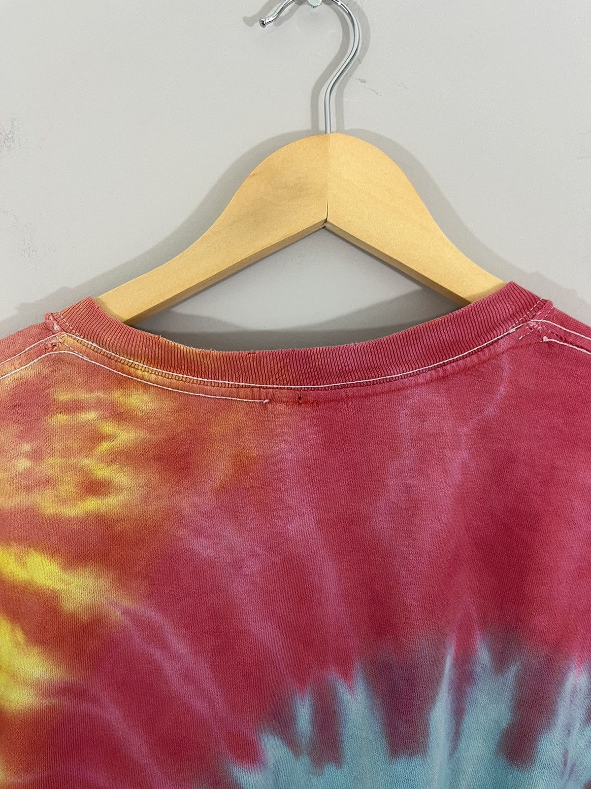 Vintage Thrashed Sun Faded Tie Dye Blank Tee Size US L / EU 52-54 / 3 - 8 Thumbnail