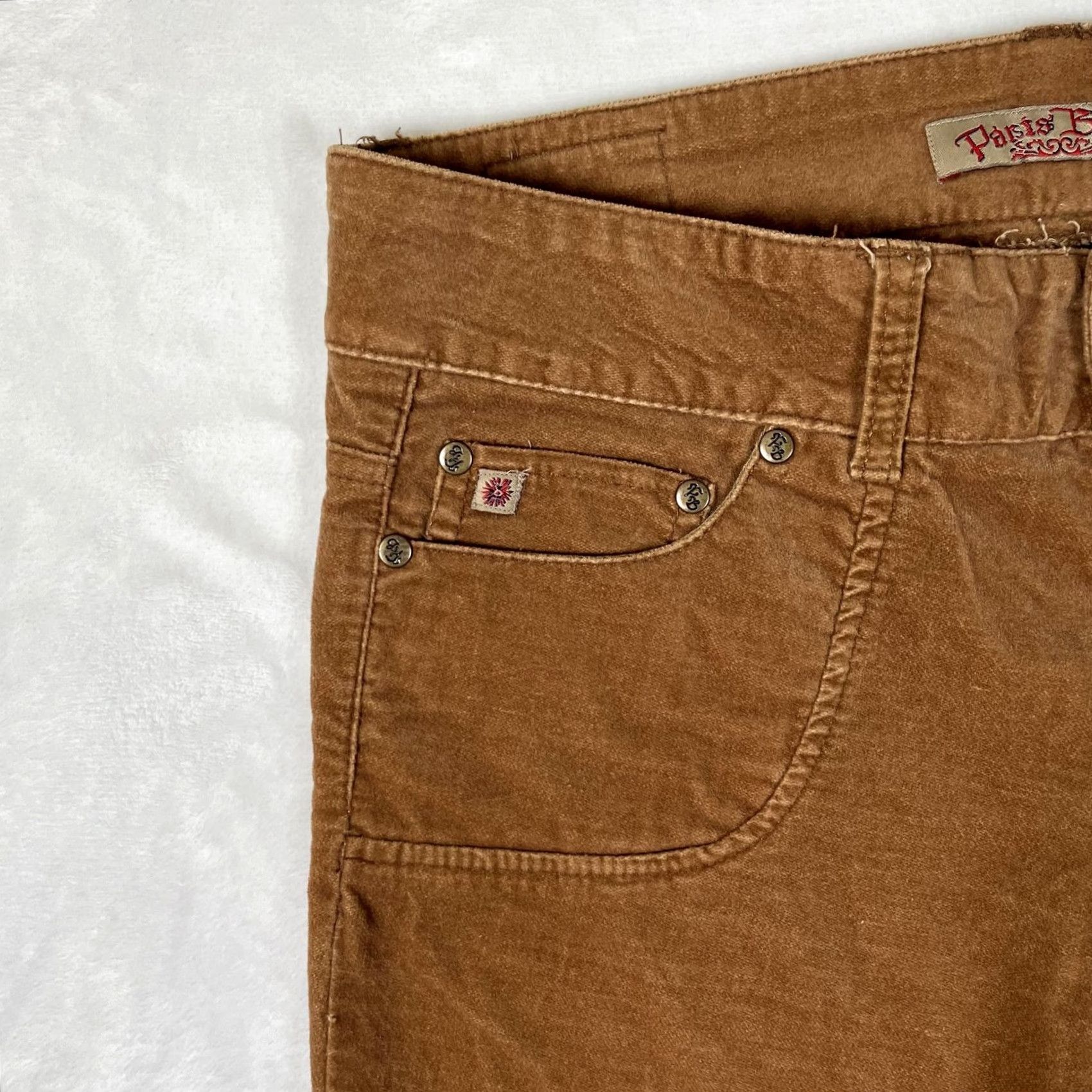 Vintage VINTAGE Paris Blues Pants Women's 9 Brown Corduroy Bootcut Stretch Y2K Low Rise Size 30" / US 8 / IT 44 - 2 Thumbnail