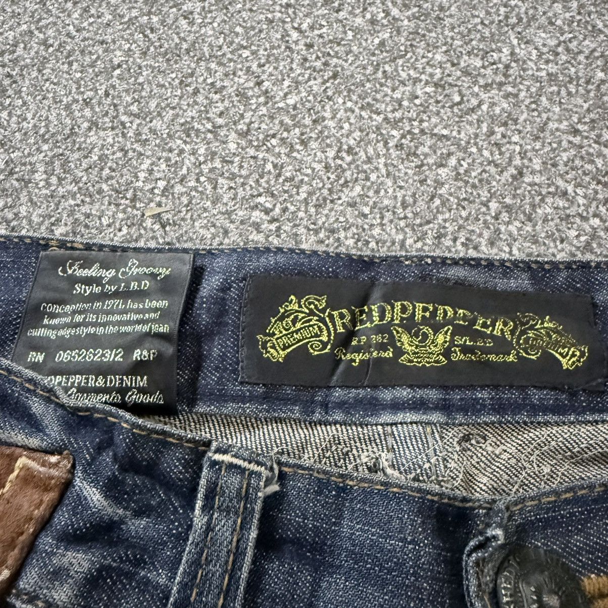 Rock Revival Crazy Seditionaries Red Papper Spellout Distressed Denim Size US 32 / EU 48 - 18 Thumbnail