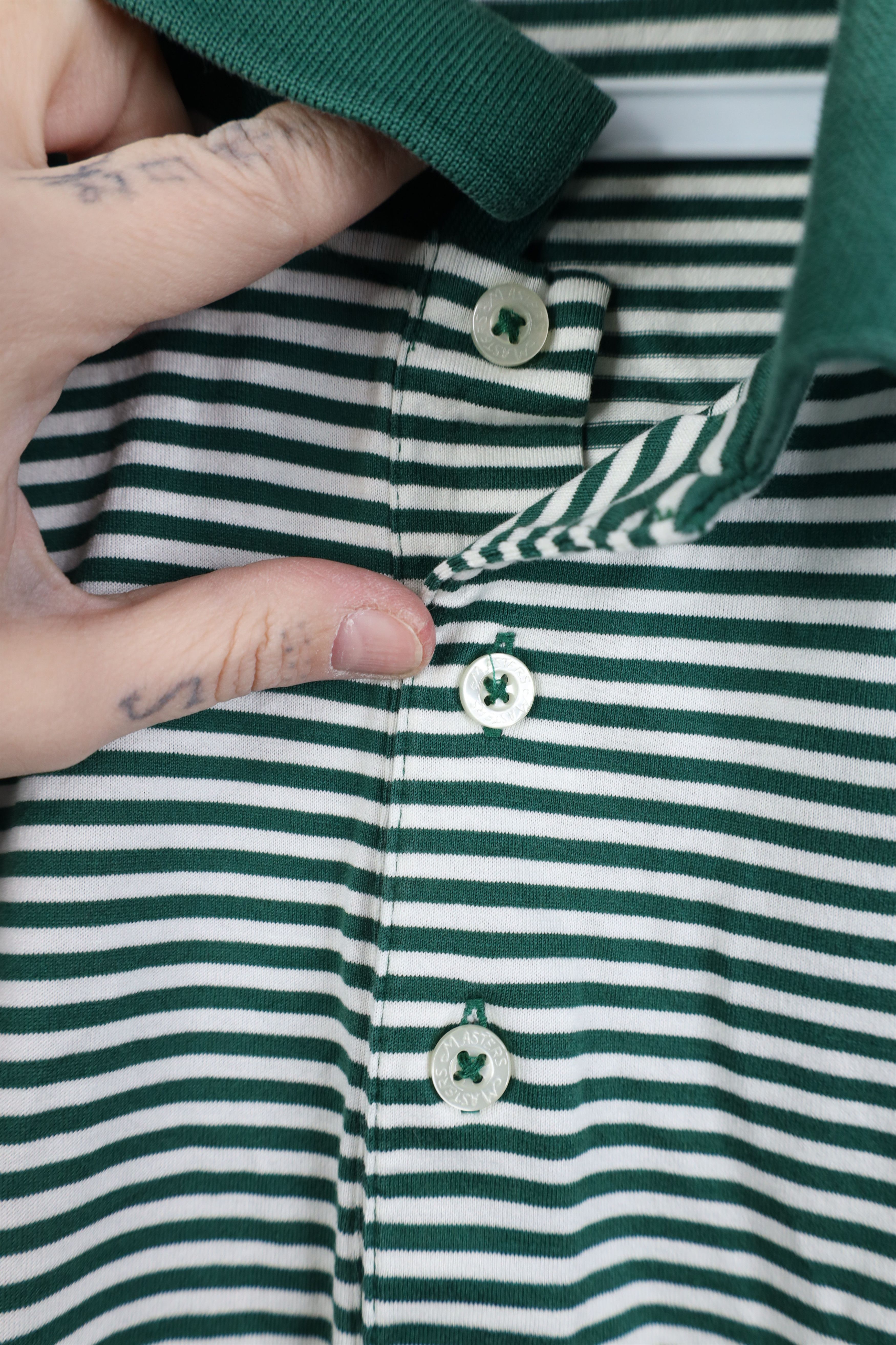 Vintage Vintage The Masters Augusta Striped Collared Golf Polo Shirt Size US L / EU 52-54 / 3 - 5 Thumbnail