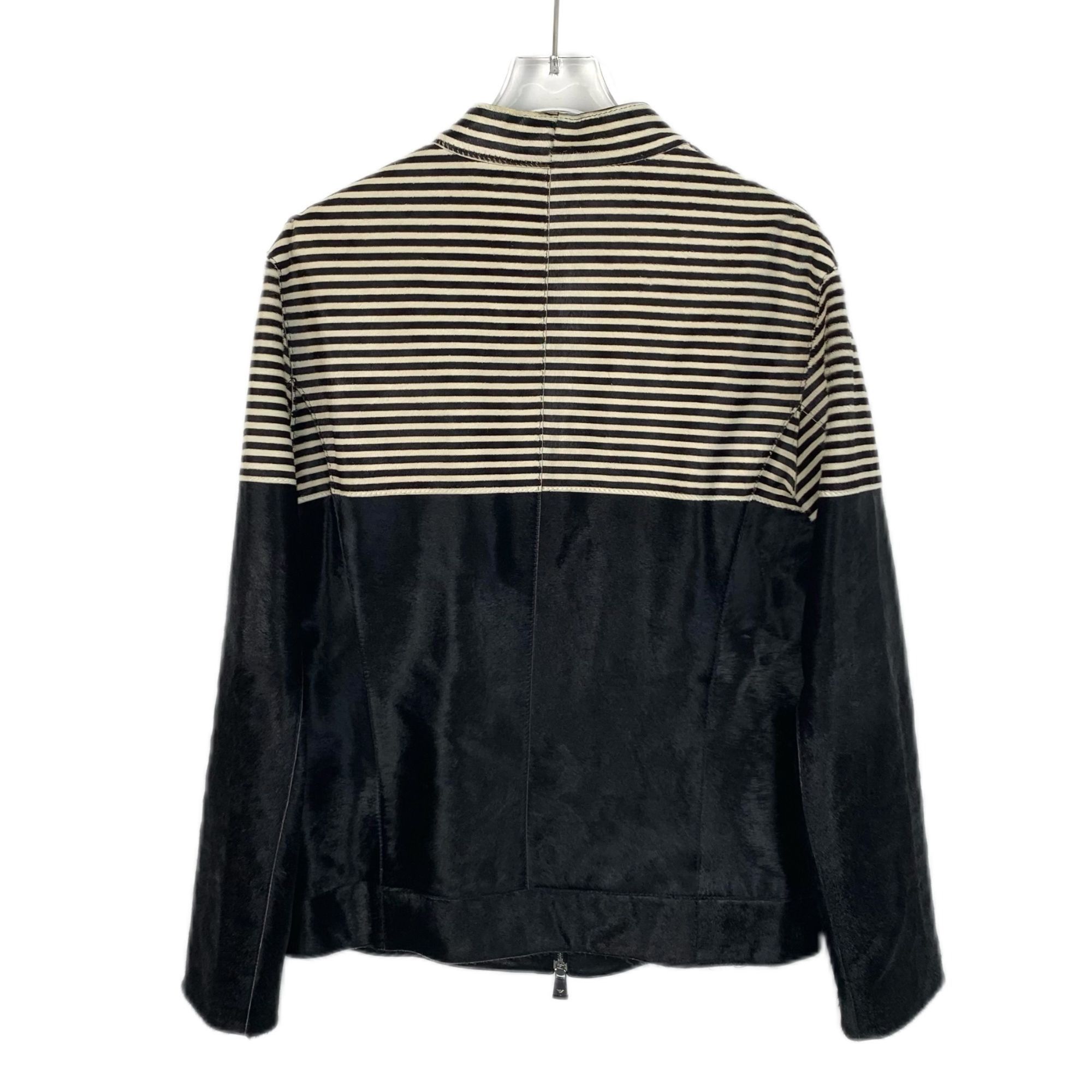 Emporio Armani Q11591 Emporio Armani Black & White Striped Jacket Size US S / EU 44-46 / 1 - 2 Thumbnail