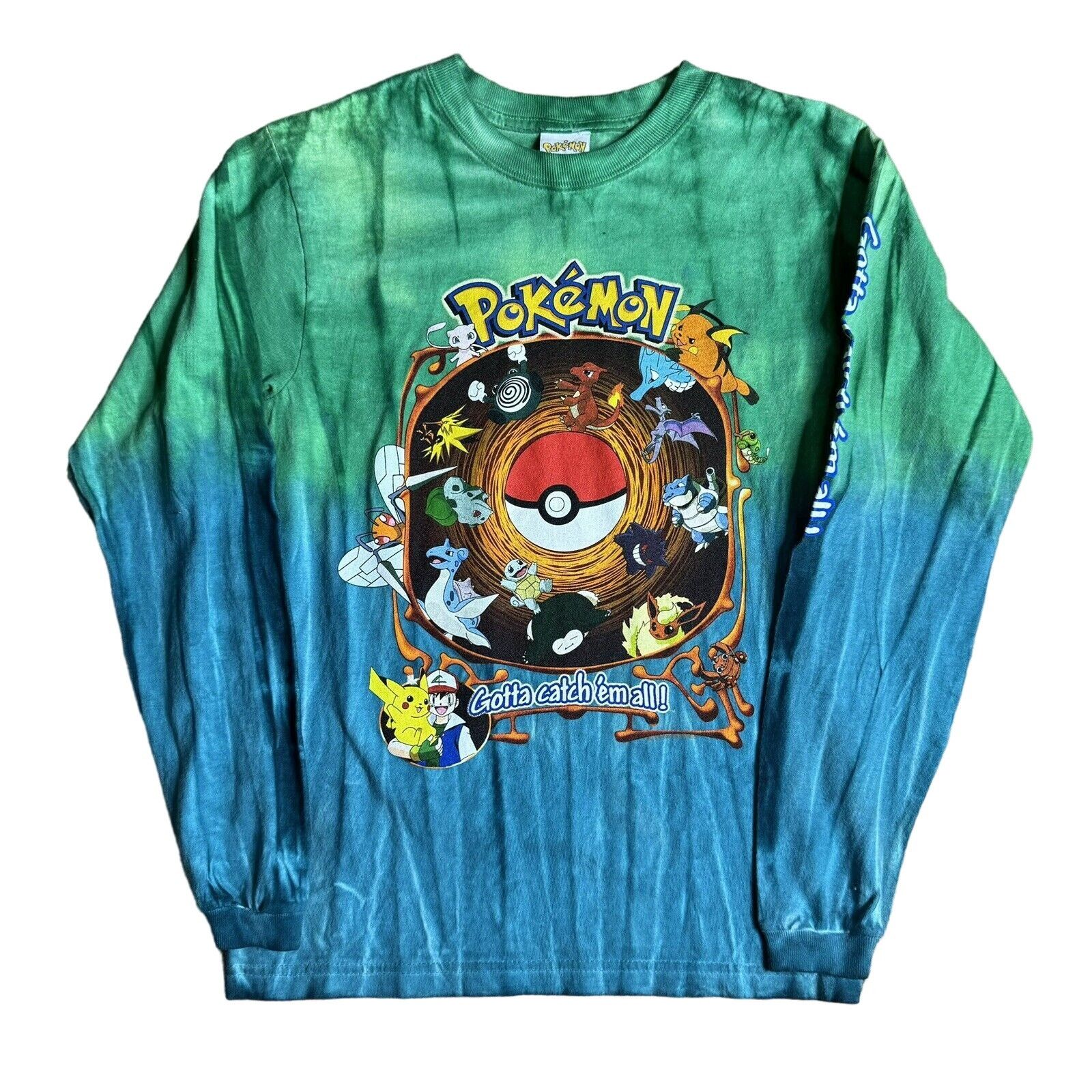 Pokemon Vintage 1999 Pokemon Tie Dye Long Sleeve Shirt Kids Large Size US L / EU 52-54 / 3 - 2 Thumbnail