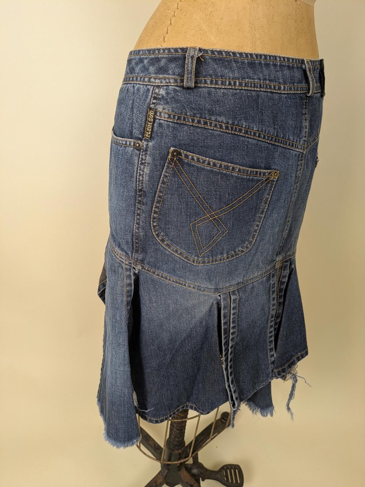 Other Y2K Plein Sud fringe denim skirt Size 28" / US 6 / IT 42 - 8 Thumbnail