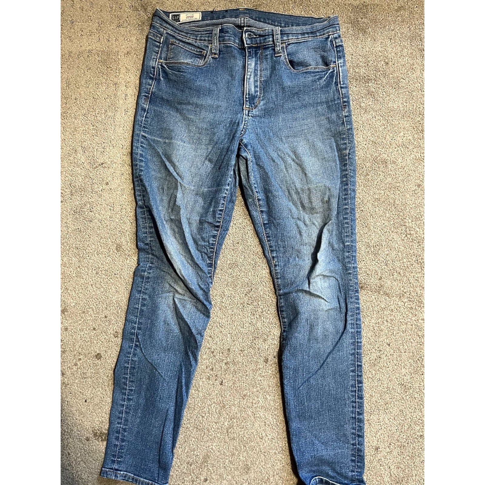 Gap Gap Jeans Womens 27 Mid Blue Solid Jegging Denim Pants Size 27" / US 4 / IT 40 - 2 Thumbnail