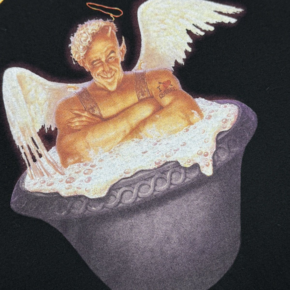 Vintage Vintage M&O Knits Eau Benite Naughty Angel / Demon T-Shirt L Size US L / EU 52-54 / 3 - 7 Thumbnail
