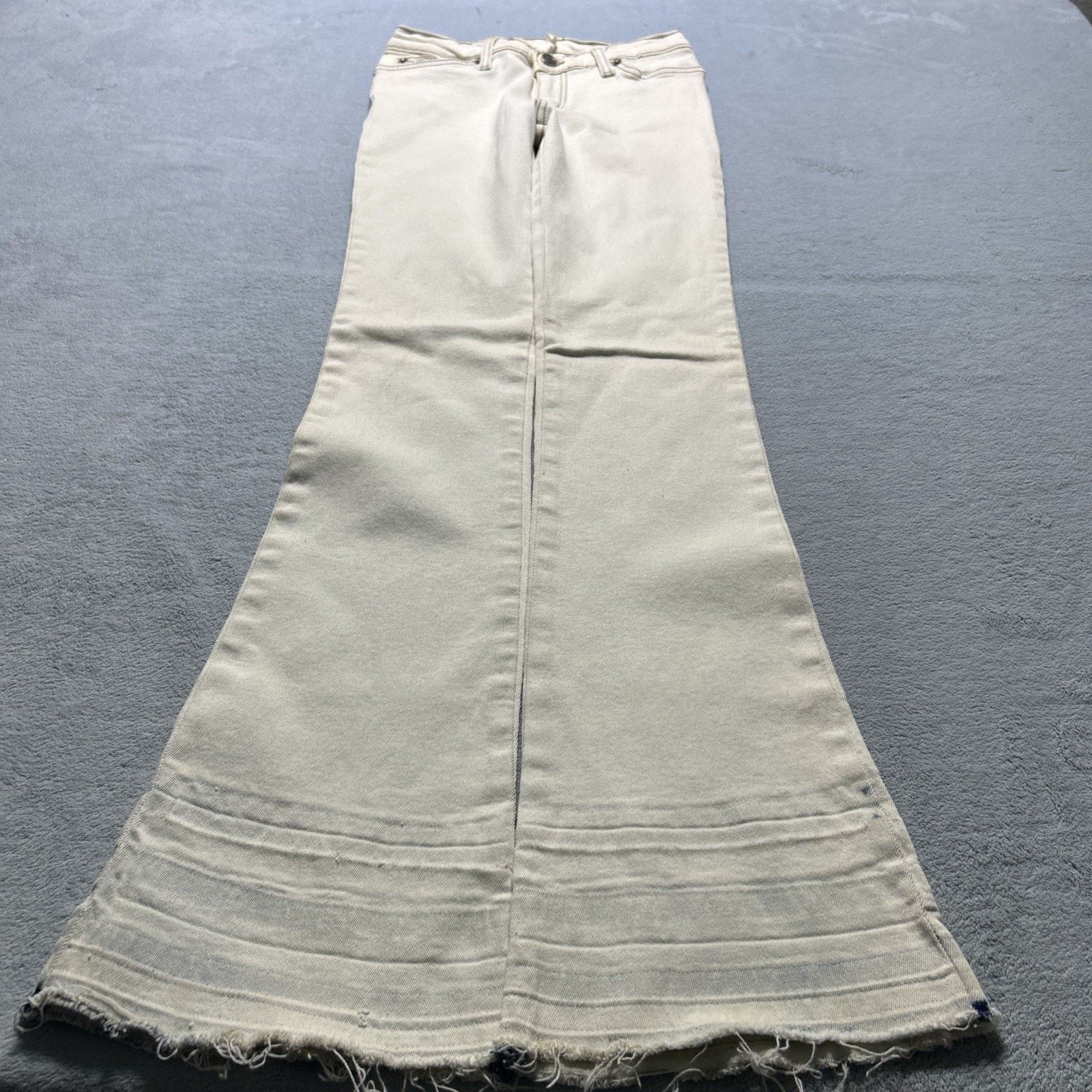 Levi's Beyond Baggy Jeans Womens 25x32 Raw Hems Flare Hamilton Wide Size 38" / US 16 / IT 52 - 2 Thumbnail