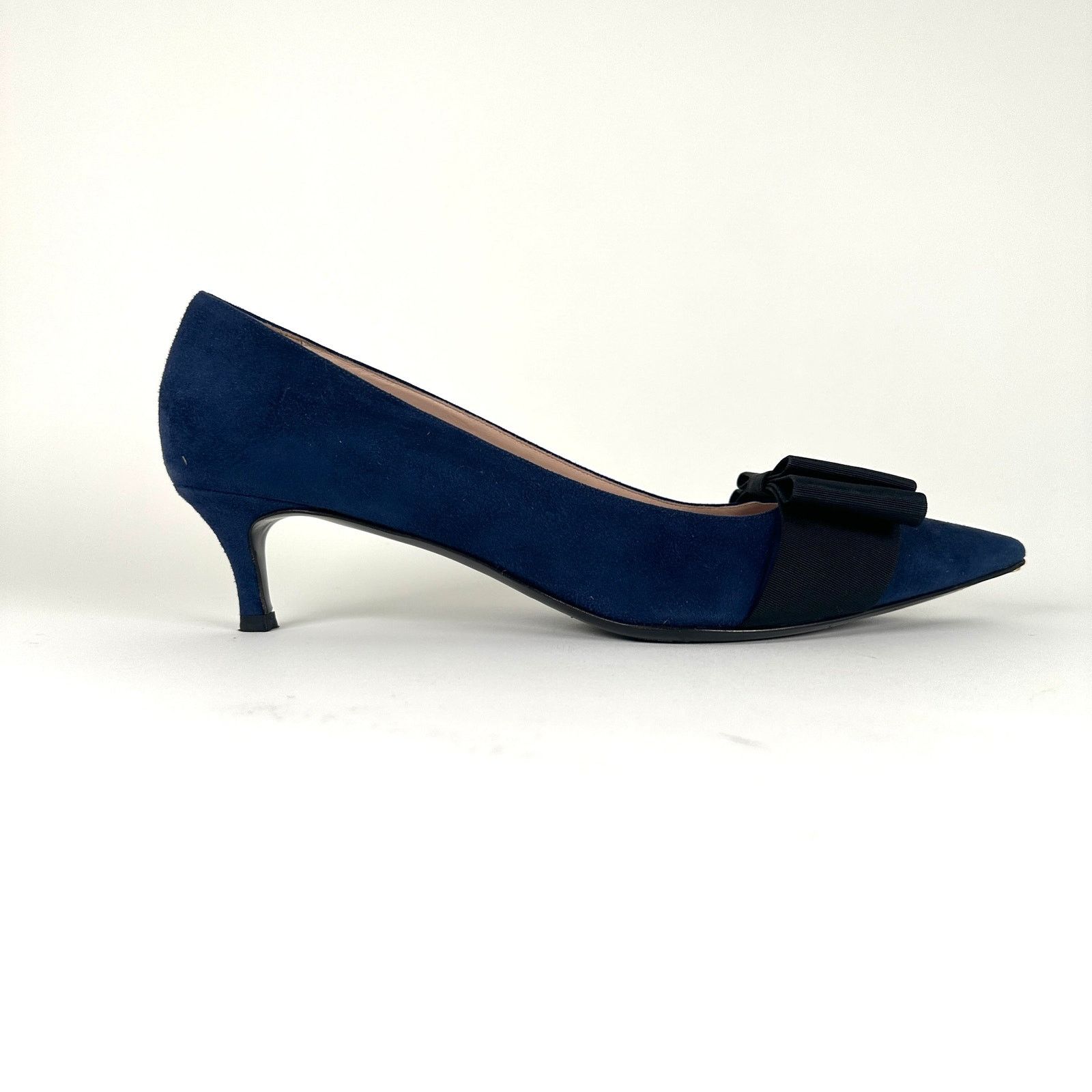 Miu Miu Miu Miu Bue Suede Kitten Heel Size 40 Size US 10 / IT 40 - 1 Thumbnail