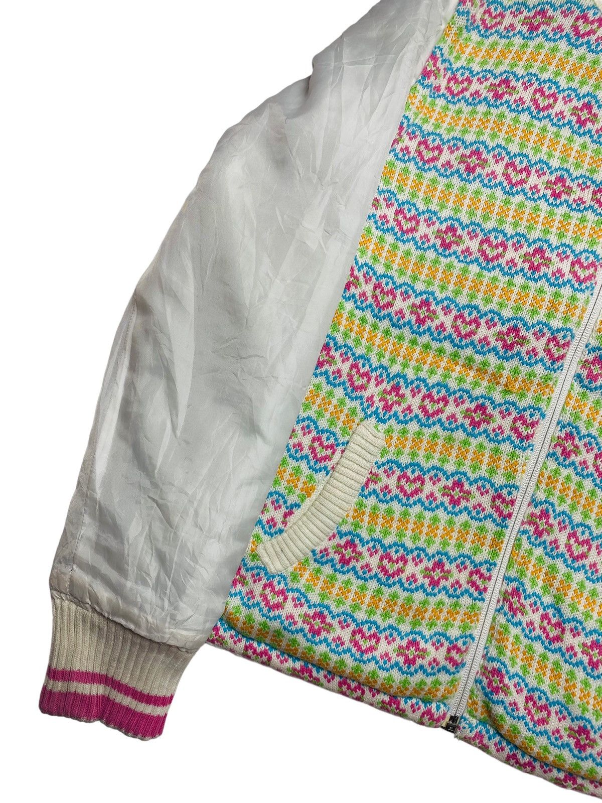 Japanese Brand 2000s Daisy Lovers Reversible Knitted Heart Vest Jacket Size US M / EU 48-50 / 2 - 5 Thumbnail