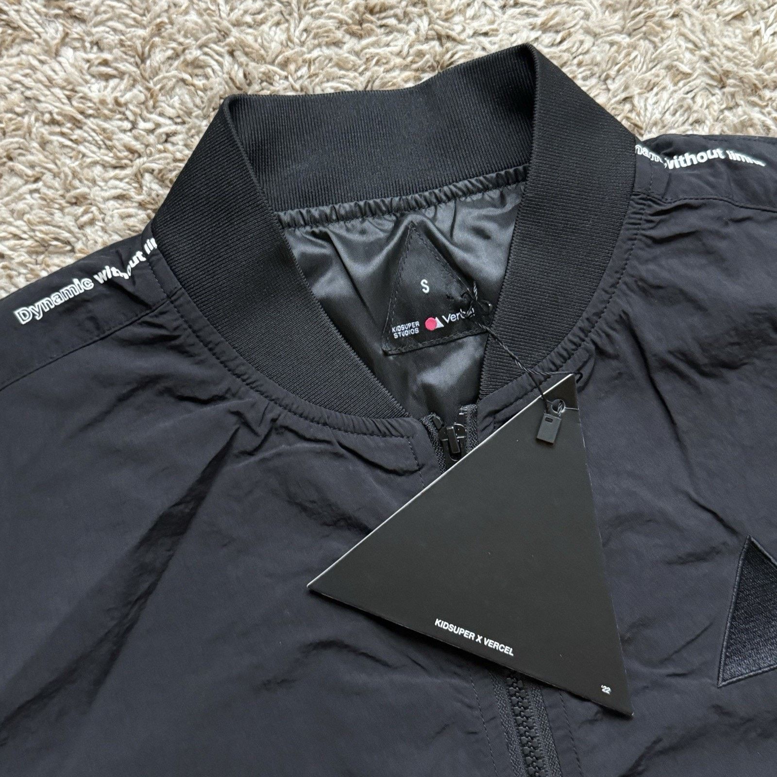 KidSuper Kid Super Studios Vercel Jacket Black Full Zip Nylon Bomber Size US S / EU 44-46 / 1 - 4 Thumbnail