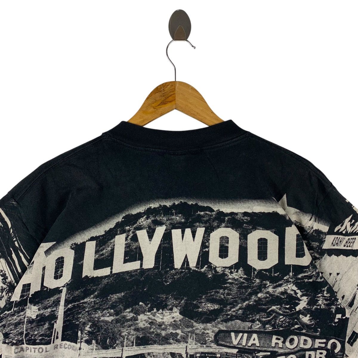 All Sport Vintage 90s HOLLYWOOD Full printed allsport tag tee Size US L / EU 52-54 / 3 - 9 Thumbnail