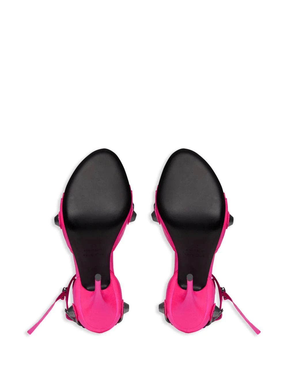 Balenciaga o1la1rc1a1024 Cagole 110mm Sandals in Fluo Pink Size US 10 / IT 40 - 2 Thumbnail
