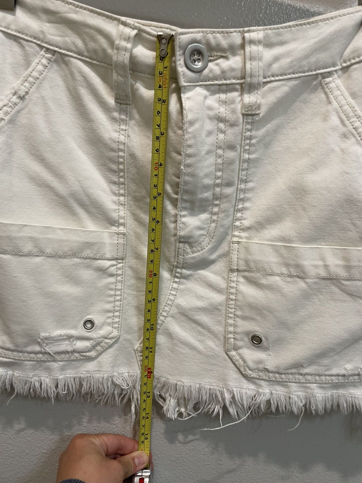 Free People Free People Raw Hem White Mini Skirt Size 27" / US 4 / IT 40 - 4 Thumbnail