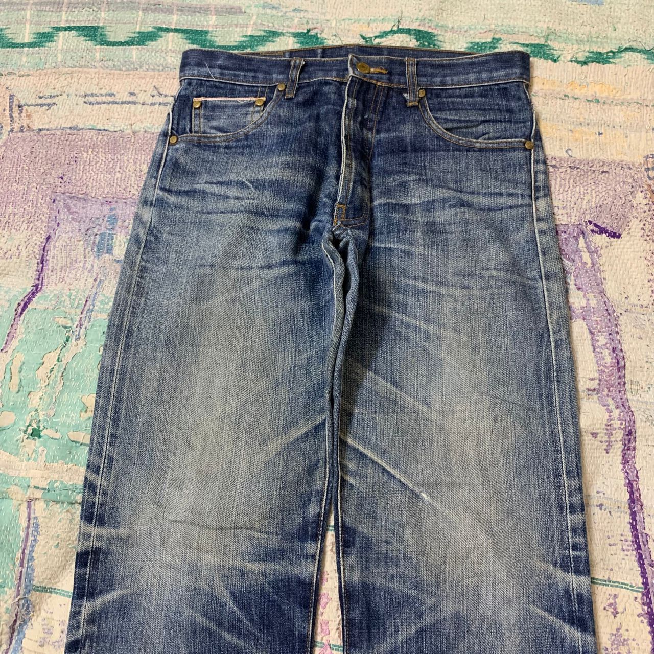 Vintage vintage y2k levis selvage inspired denim Size US 32 / EU 48 - 14 Thumbnail