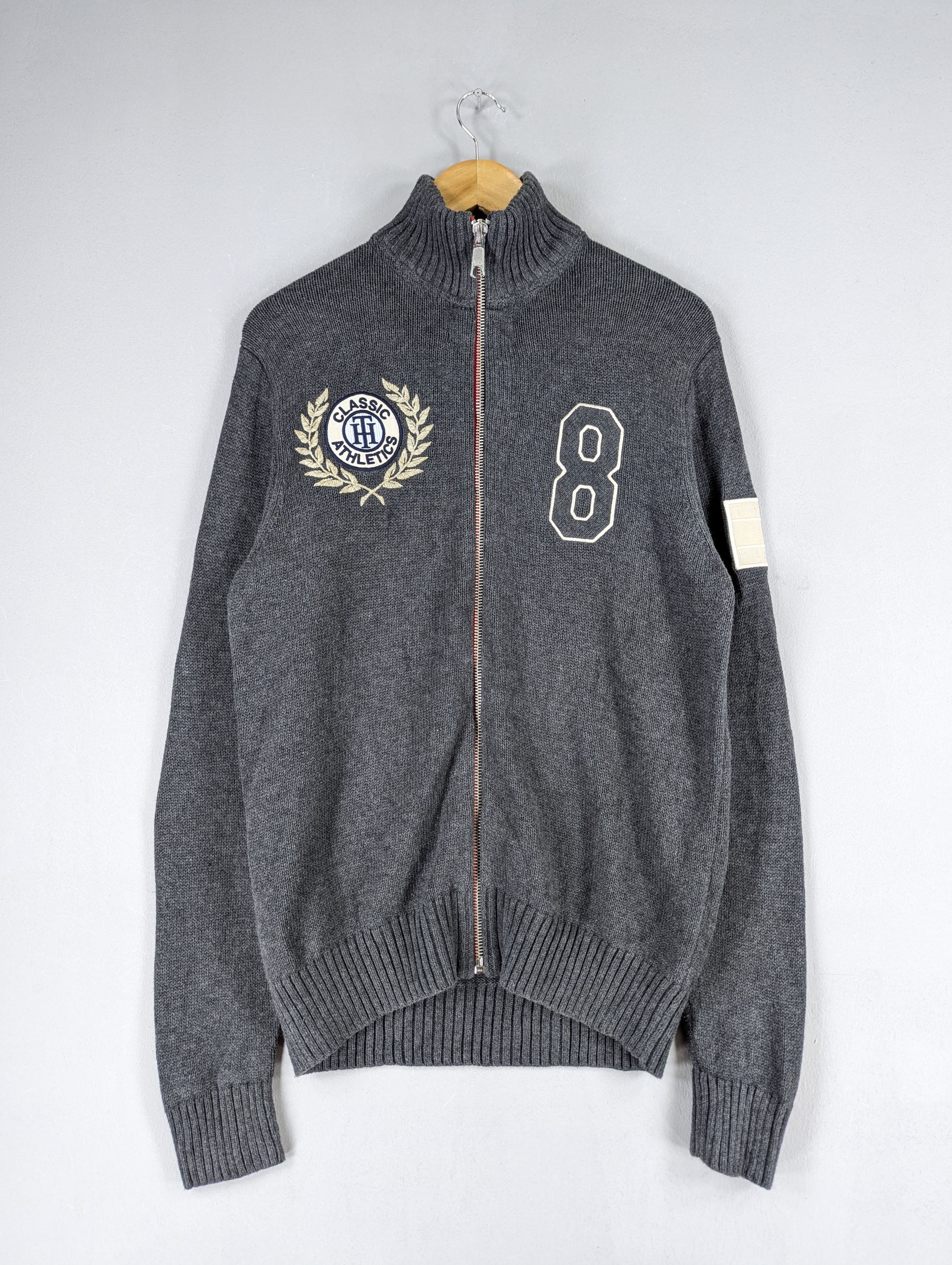 Tommy Hilfiger Tommy Hilfiger Classic Athletics Knit Zipper Sweater Grey M Size US M / EU 48-50 / 2 - 1 Thumbnail