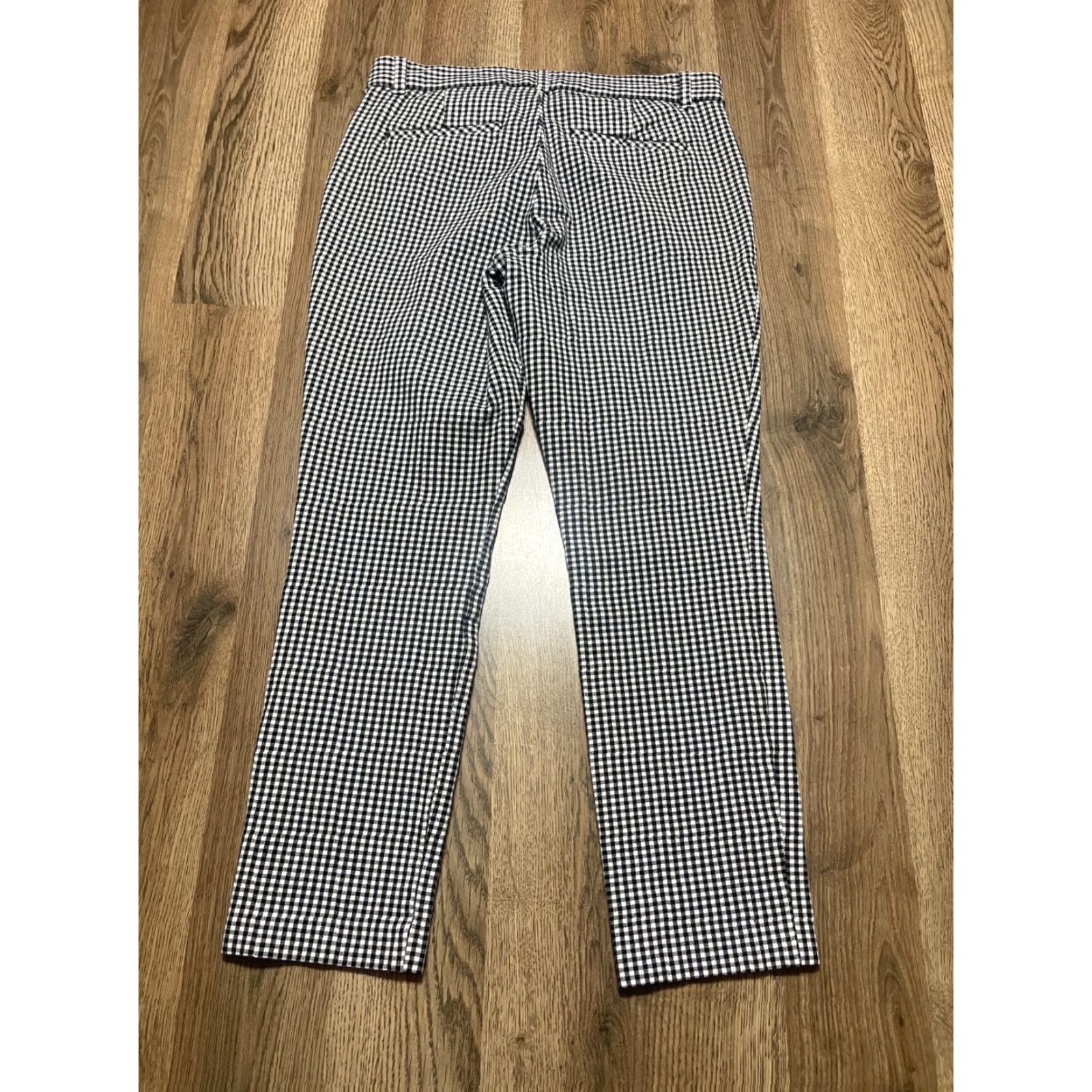 Gap Gap Pants Womens 06 Black White Plaid Skinny Ankle Casual Regular Cotton Stretch Inseam 24 in Fall Spring Summer Womens Size 28" / US 6 / IT 42 - 2 Thumbnail