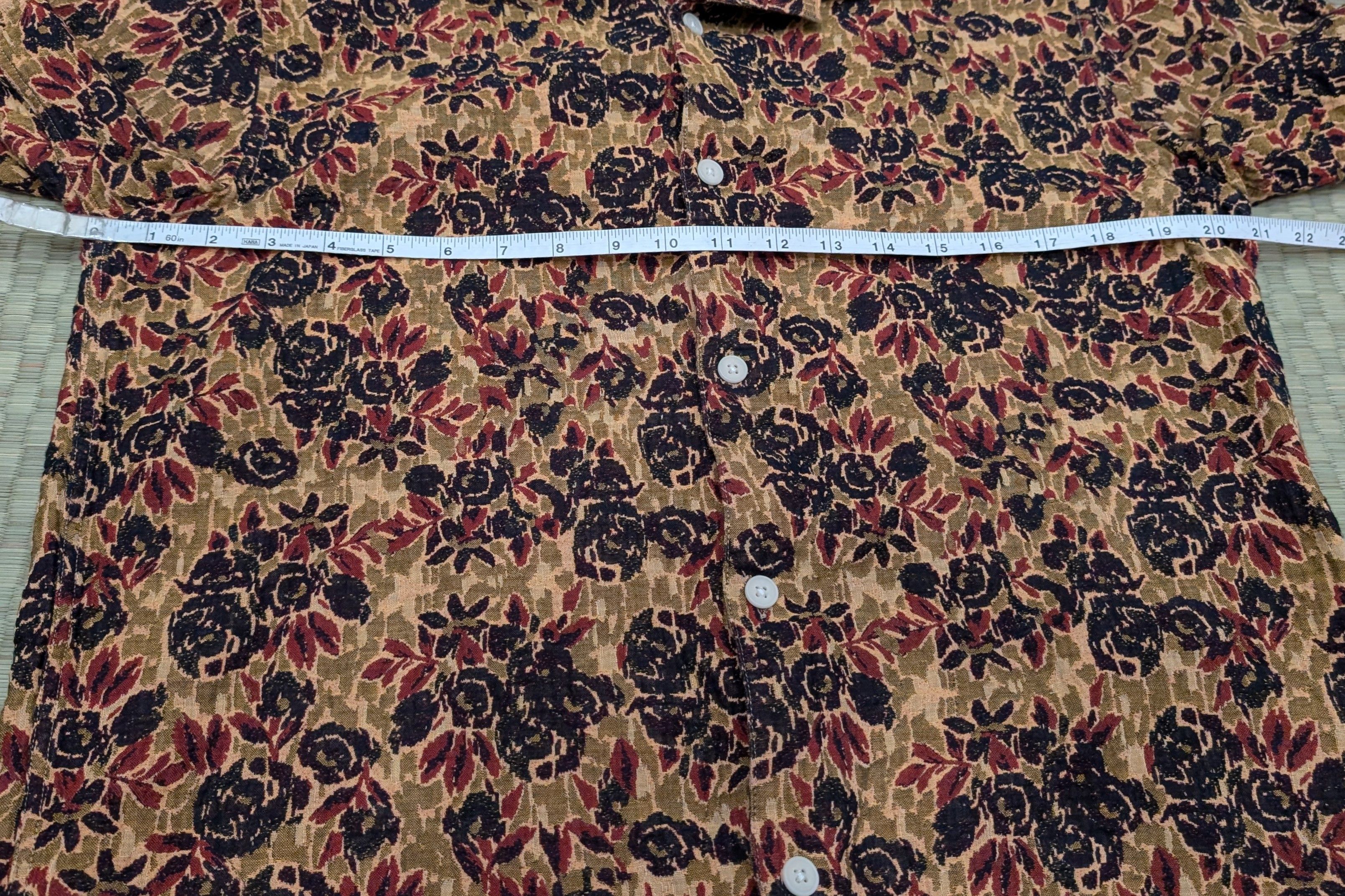 Wax London Wax London Dicot Jacquard Vacation Shirt in Mustard Multi Size US S / EU 44-46 / 1 - 5 Thumbnail