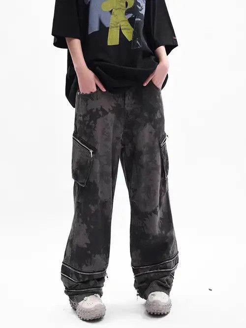 VIBE Retro zipper camouflage work casual trousers Size US 32 / EU 48 - 4 Thumbnail
