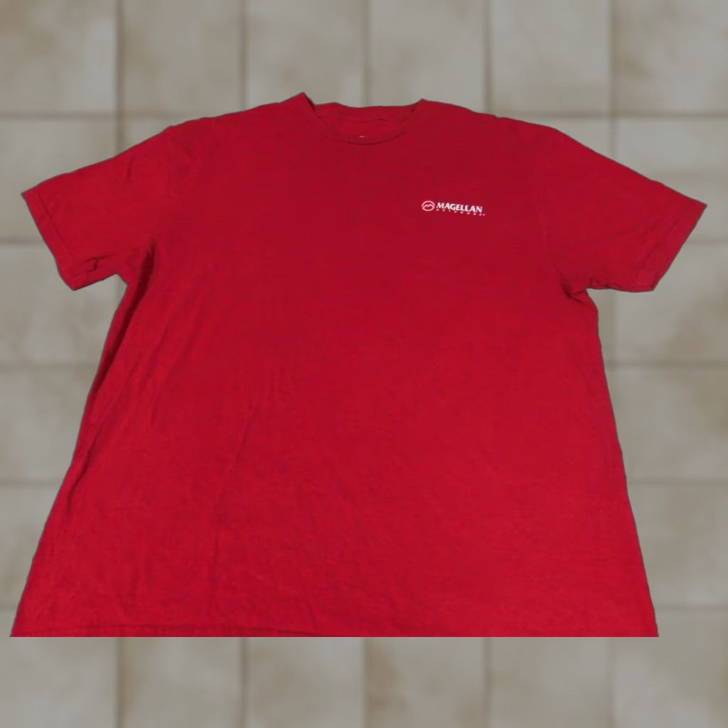 Vintage Magellan Shirt T-Shirt XL Men Red Cotton Knit Short Sleeve Crew Neck Logo Size US XL / EU 56 / 4 - 1 Thumbnail