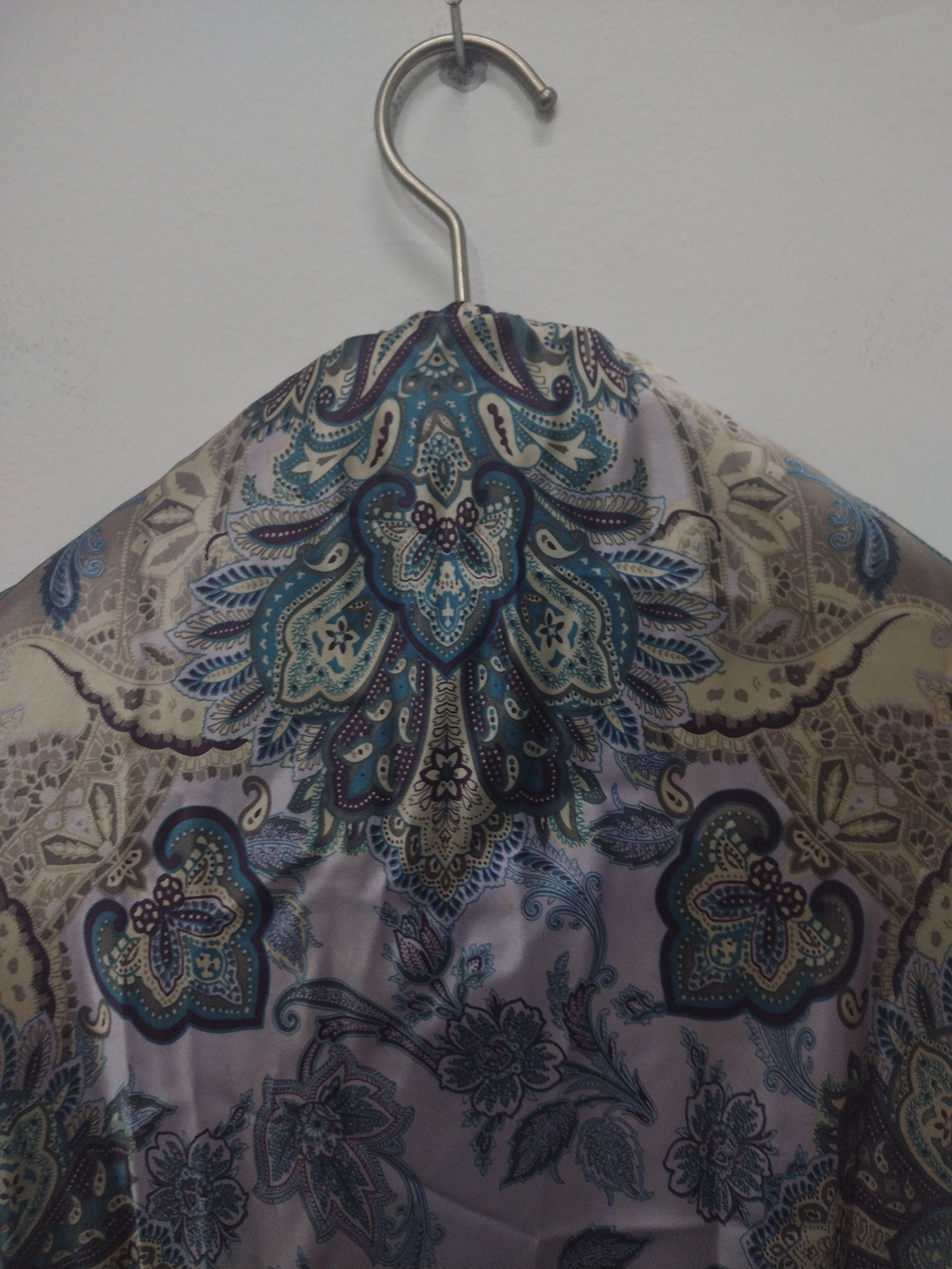 Benetton × Sisley VINTAGE PAESLEY BENETTON X SISLEY 100% SILK SCARF Size ONE SIZE - 13 Thumbnail