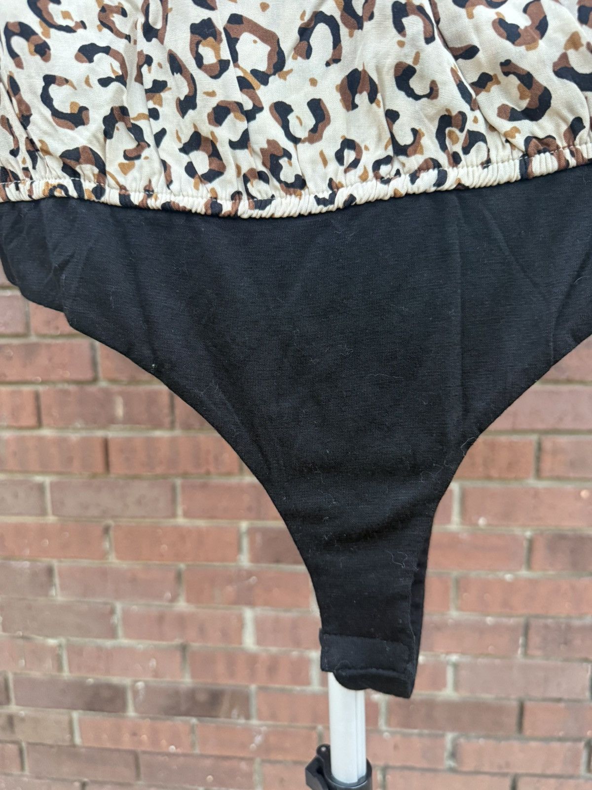 Other Kori America Bodysuit Cream Black Cheetah Print Womens Size S / US 4 / IT 40 - 6 Thumbnail