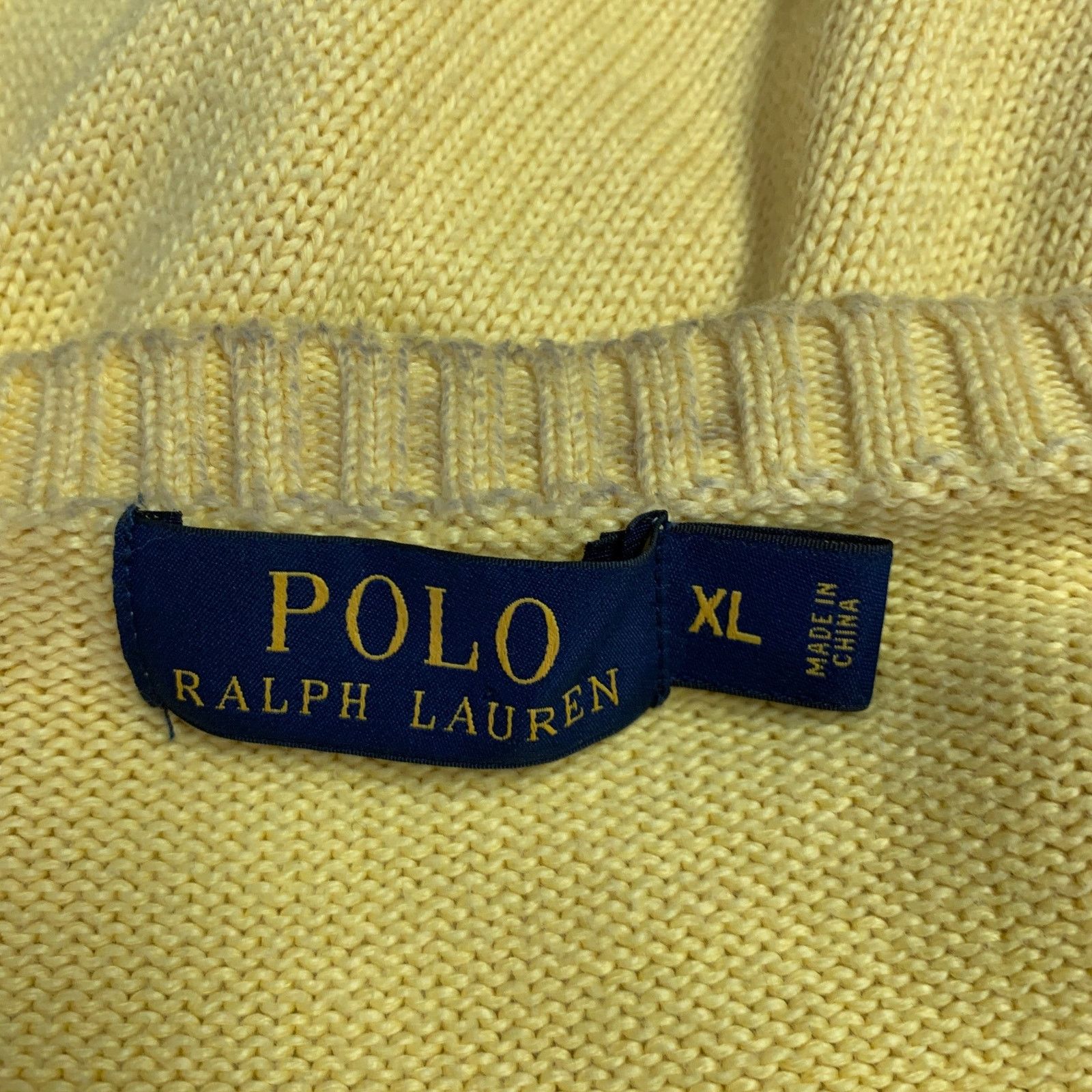 Polo Ralph Lauren Size XL Yellow Knit Cotton Crew Neck Pullover Size US XL / EU 56 / 4 - 6 Thumbnail