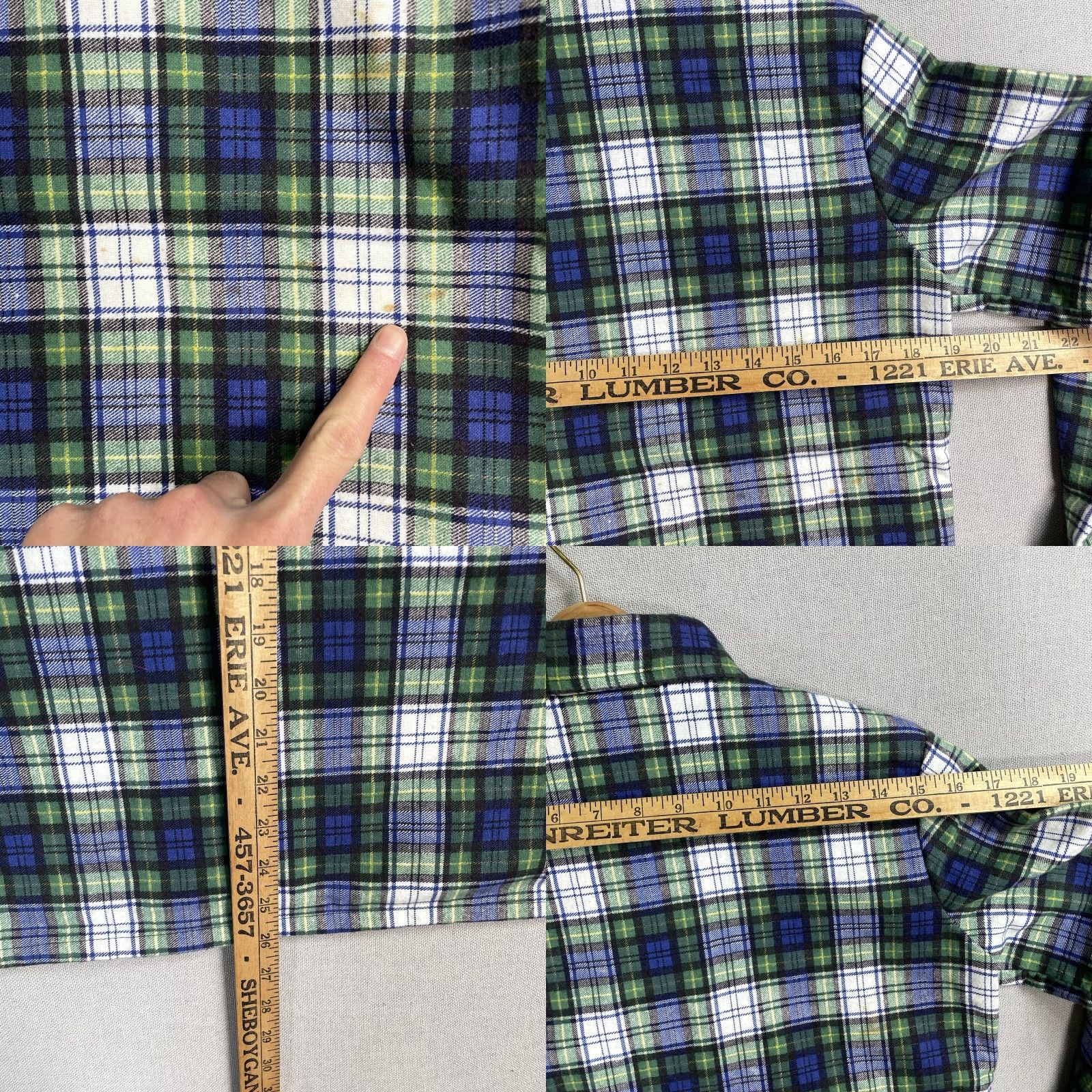 Vintage VINTAGE Montgomery Ward Flannel Shirt Mens XS Blue Cotton Plaid 70s 70s Printed Button-Up Long Sleeve Size US XS / EU 42 / 0 - 9 Thumbnail