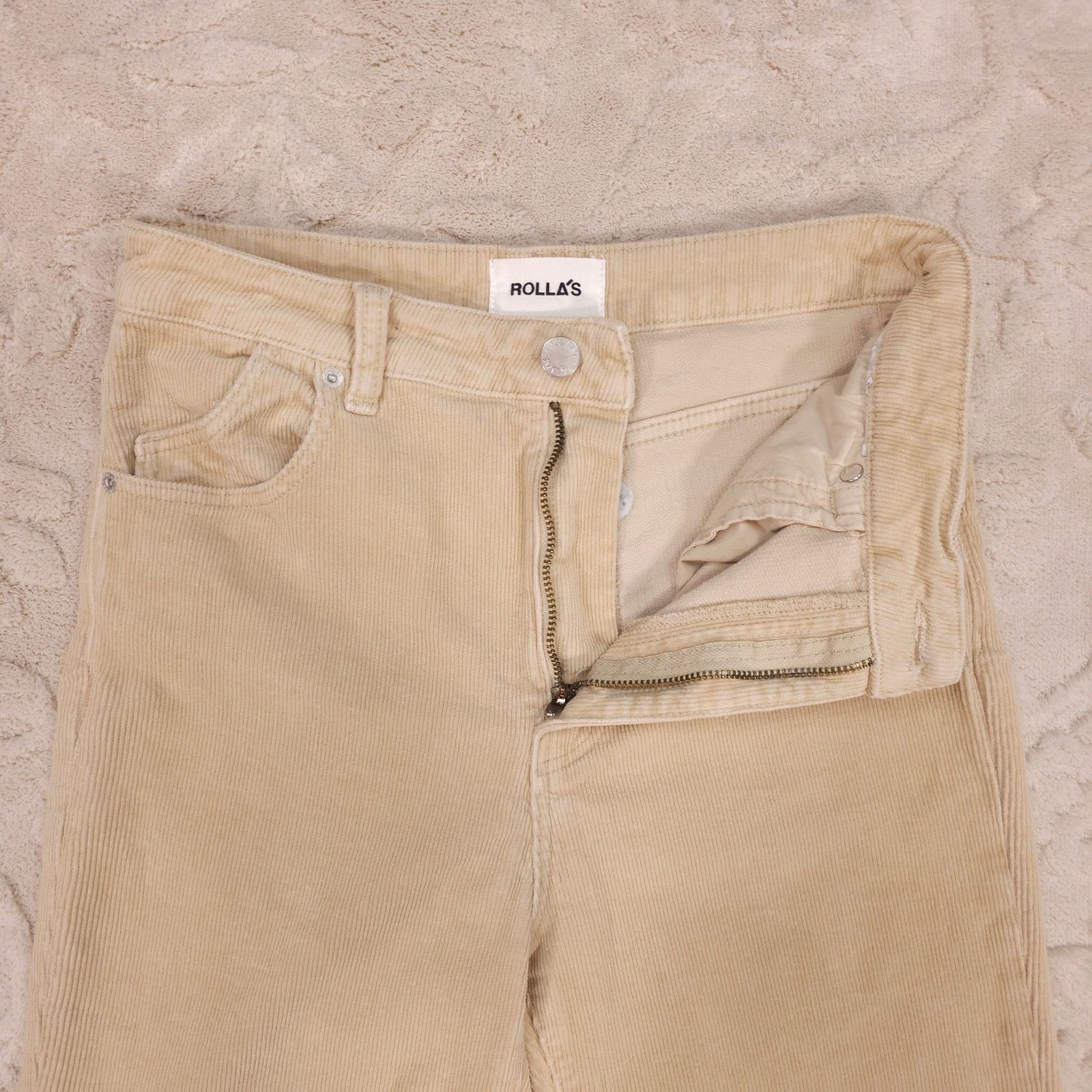 Rolla's Rolla's Straight Leg Corduroy Pants Stone Beige Sz 28 Size 28" / US 6 / IT 42 - 4 Thumbnail