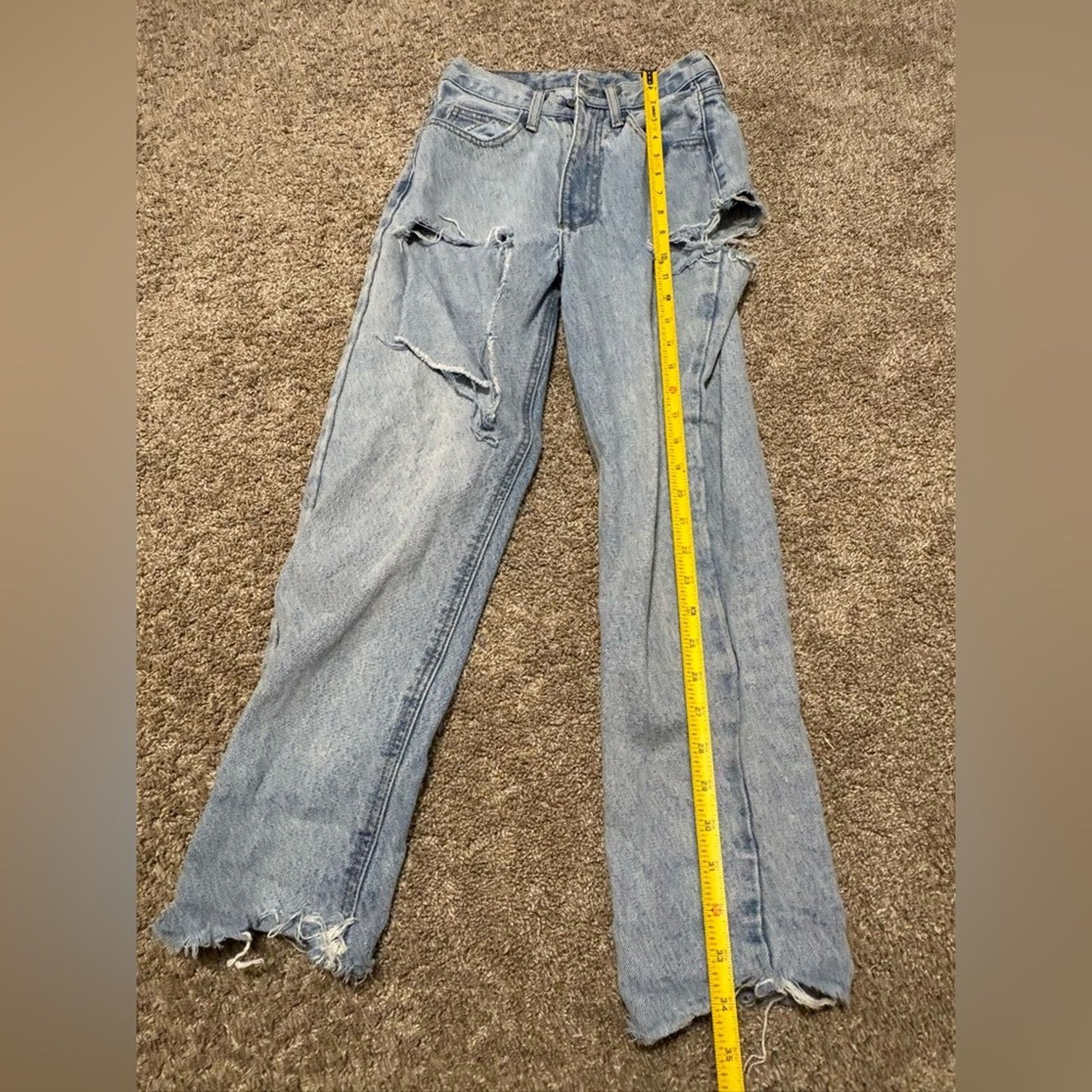 Brandy Melville (John Galt/Brandy Meville) Denim Baggy Jeans: Size Small Size 28" / US 6 / IT 42 - 7 Thumbnail