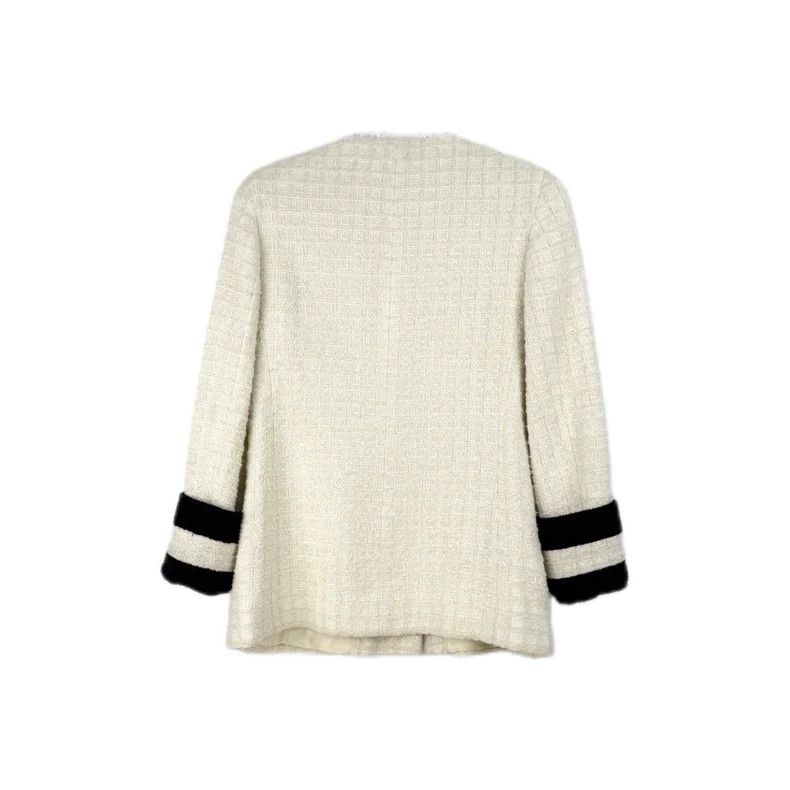 Gucci Gucci Size 38 Milk-white plaid coat 2502-Nextarrow Size US XXS / EU 40 - 2 Thumbnail
